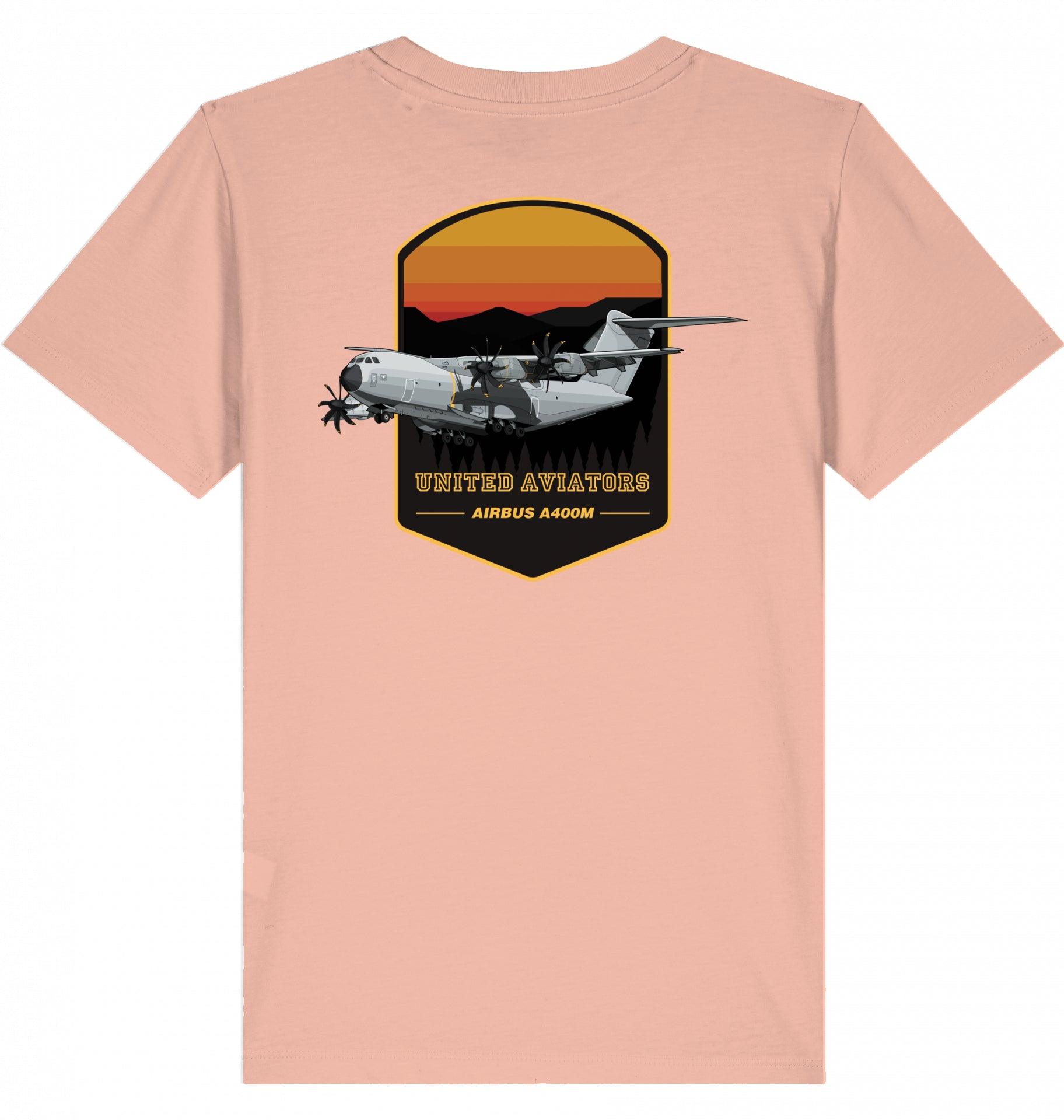 Aviation Kids Aviation T-Shirt United Aviators Airbus A400M Flugzeug2.0 Fraiche Peche für Piloten, Crews, Kinder & Planespotter made by SUPERSONIC aero 4U