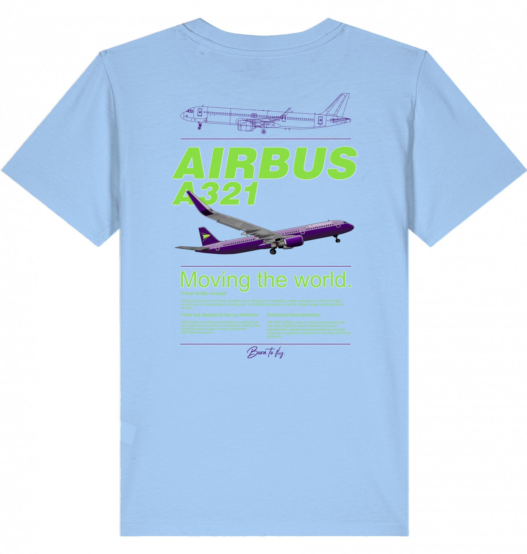 Piloten T-Shirt Kinder, Airbus A321 Tshirt Kinder, Kinder Tshirt Airbus, Airbus A321 Kinder Fashion, Streetwear Airbus Tshirt