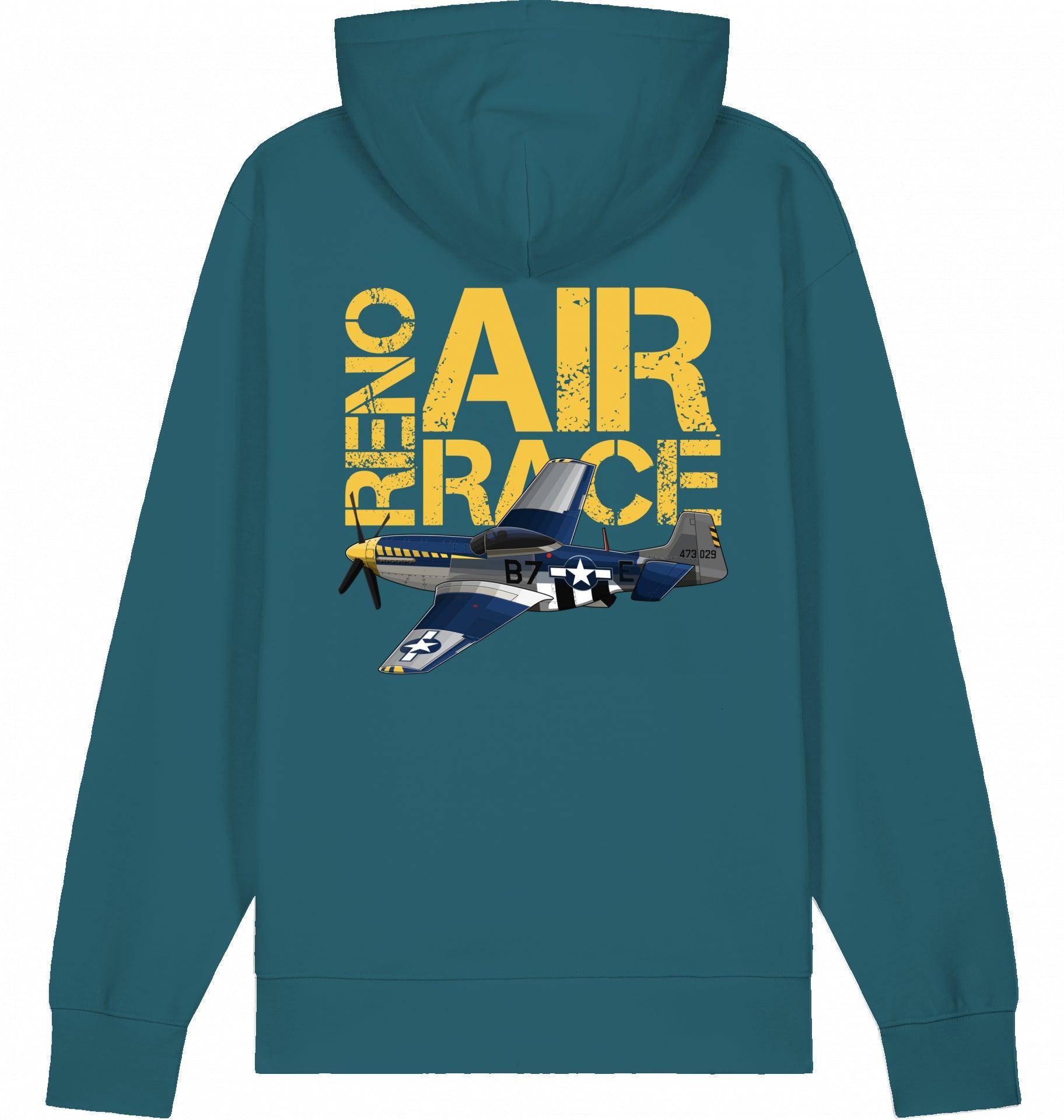 Aviation Flugzeug Hoodie P-51 Mustang "Reno Air Race" Stargazer für Piloten, Crews, Kinder & Planespotter made by SUPERSONIC aero 4U