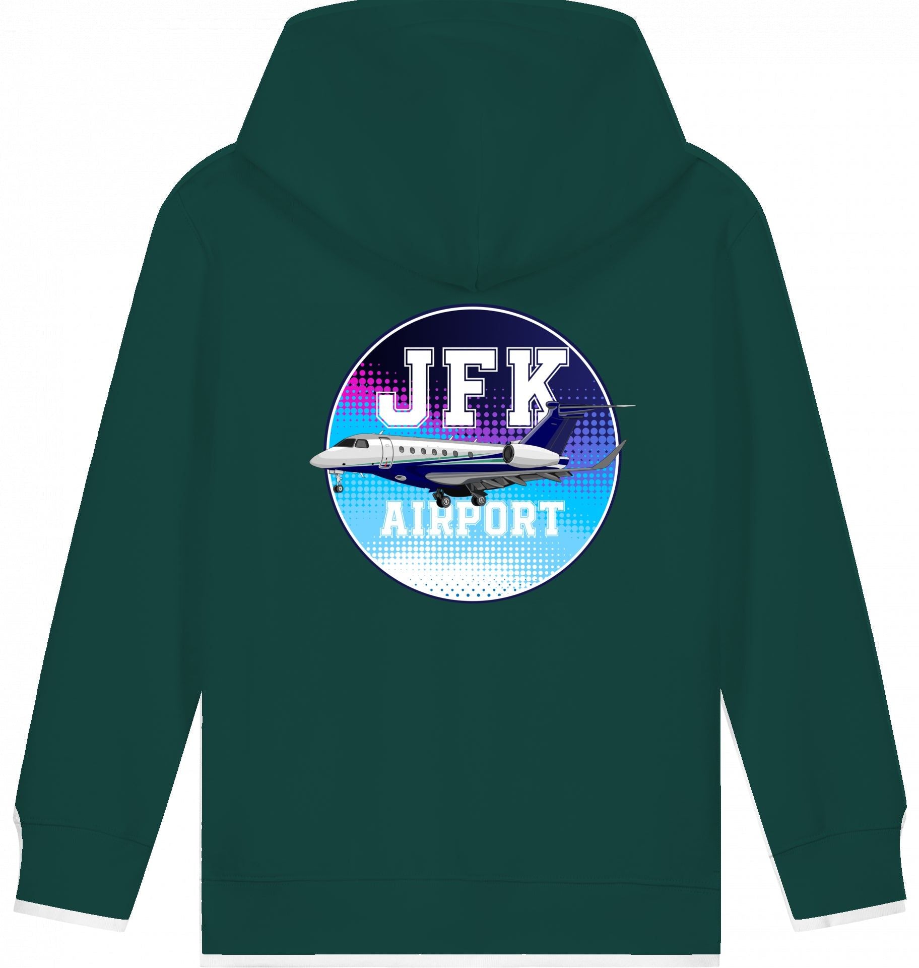 Aviation Kids Flugzeug Hoodie Embraer Praetor 600 JFK Glazed Green für Piloten, Crews, Kinder & Planespotter made by SUPERSONIC aero 4U
