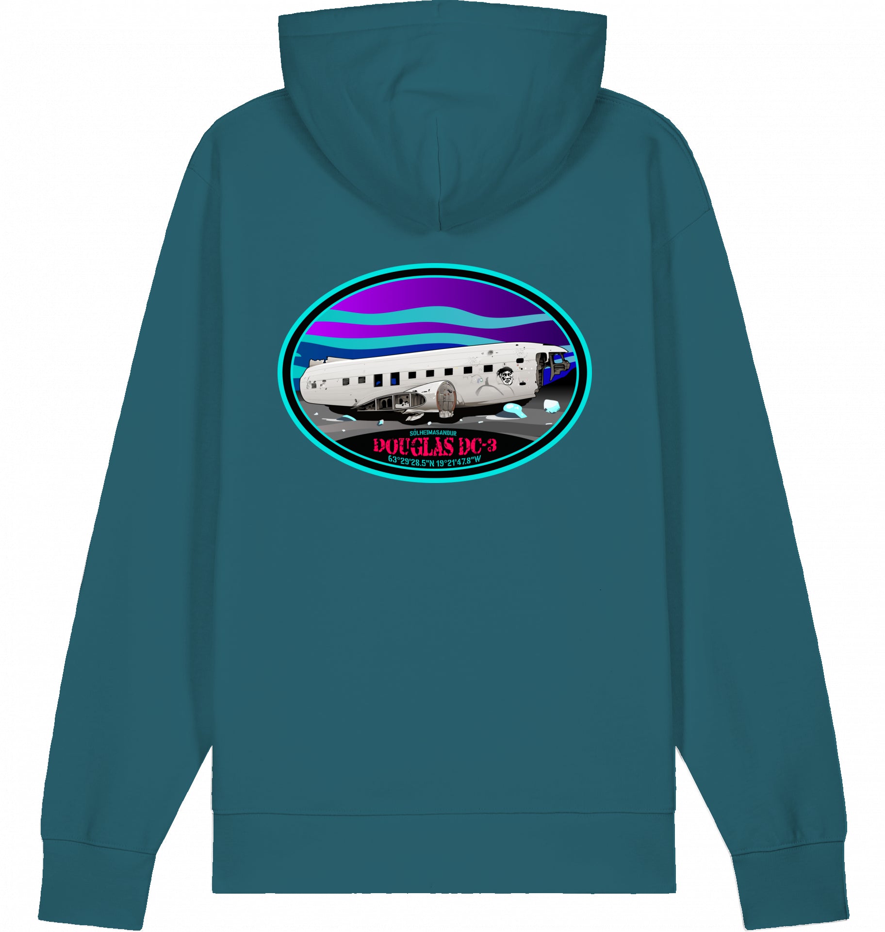 Flugzeug Hoodie - DC-3 Aircraft Wreck - Sólheimansandur - Iceland