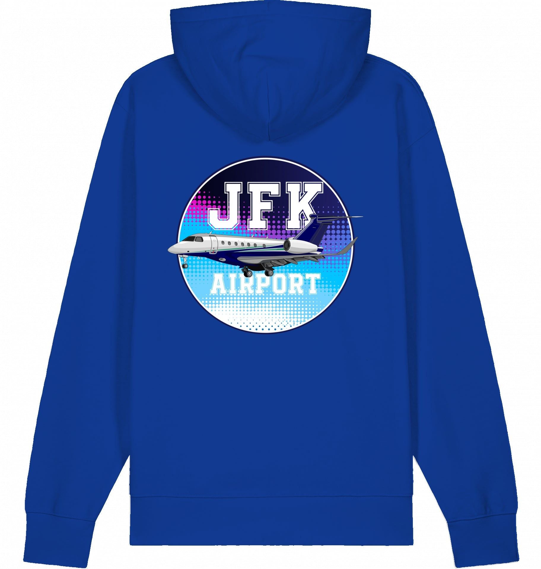 Aviation Flugzeug Hoodie Embraer Praetor 600 JFK Worker Blue für Piloten, Crews, Kinder & Planespotter made by SUPERSONIC aero 4U