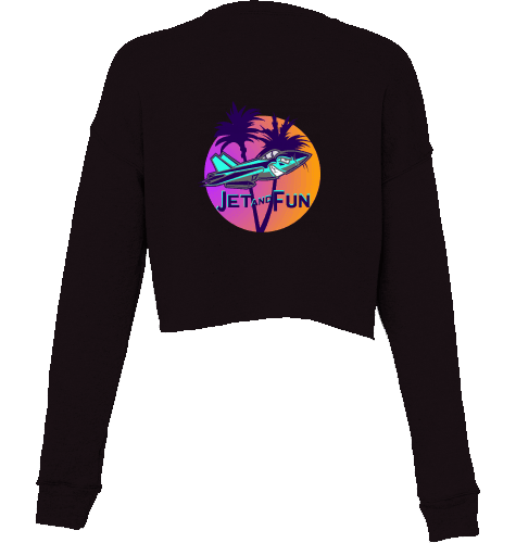 Aviation Cropped Sweater I Jet and Fun Black für Piloten, Crews, Kinder & Planespotter made by SUPERSONIC aero 4U