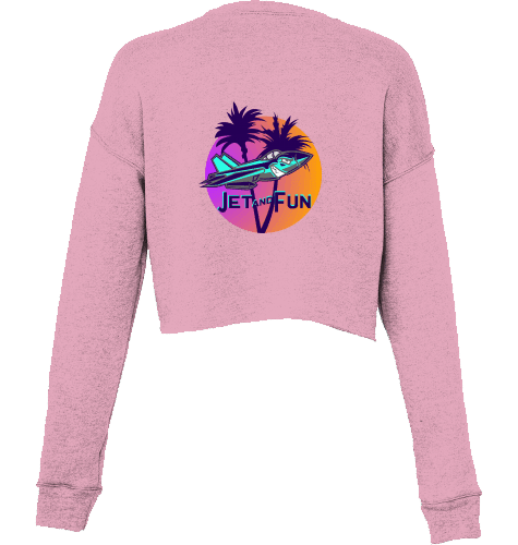 Aviation Cropped Sweater I Jet and Fun Mauve für Piloten, Crews, Kinder & Planespotter made by SUPERSONIC aero 4U