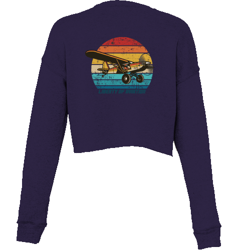Aviation Cropped Sweater I Liberty of Aviation Navy für Piloten, Crews, Kinder & Planespotter made by SUPERSONIC aero 4U
