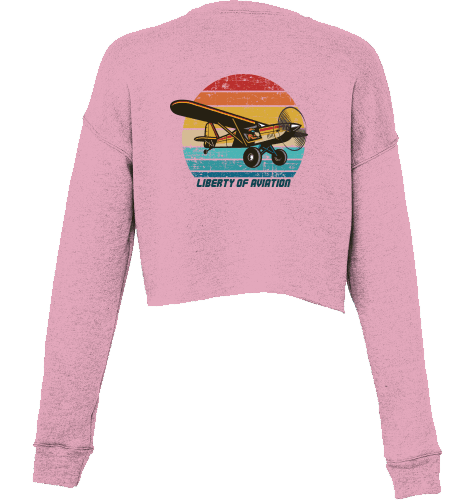 Aviation Cropped Sweater I Liberty of Aviation Mauve für Piloten, Crews, Kinder & Planespotter made by SUPERSONIC aero 4U
