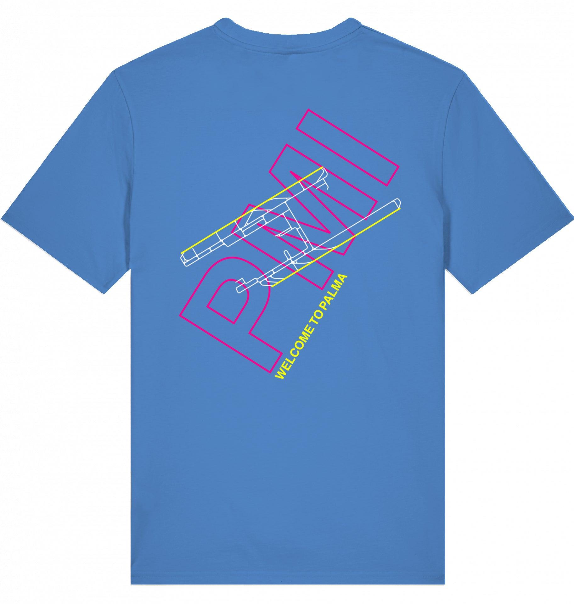 Aviation Airport T-Shirt "Palma de Mallorca PMI Airportcode" Bright Blue für Piloten, Crews, Kinder & Planespotter made by SUPERSONIC aero 4U