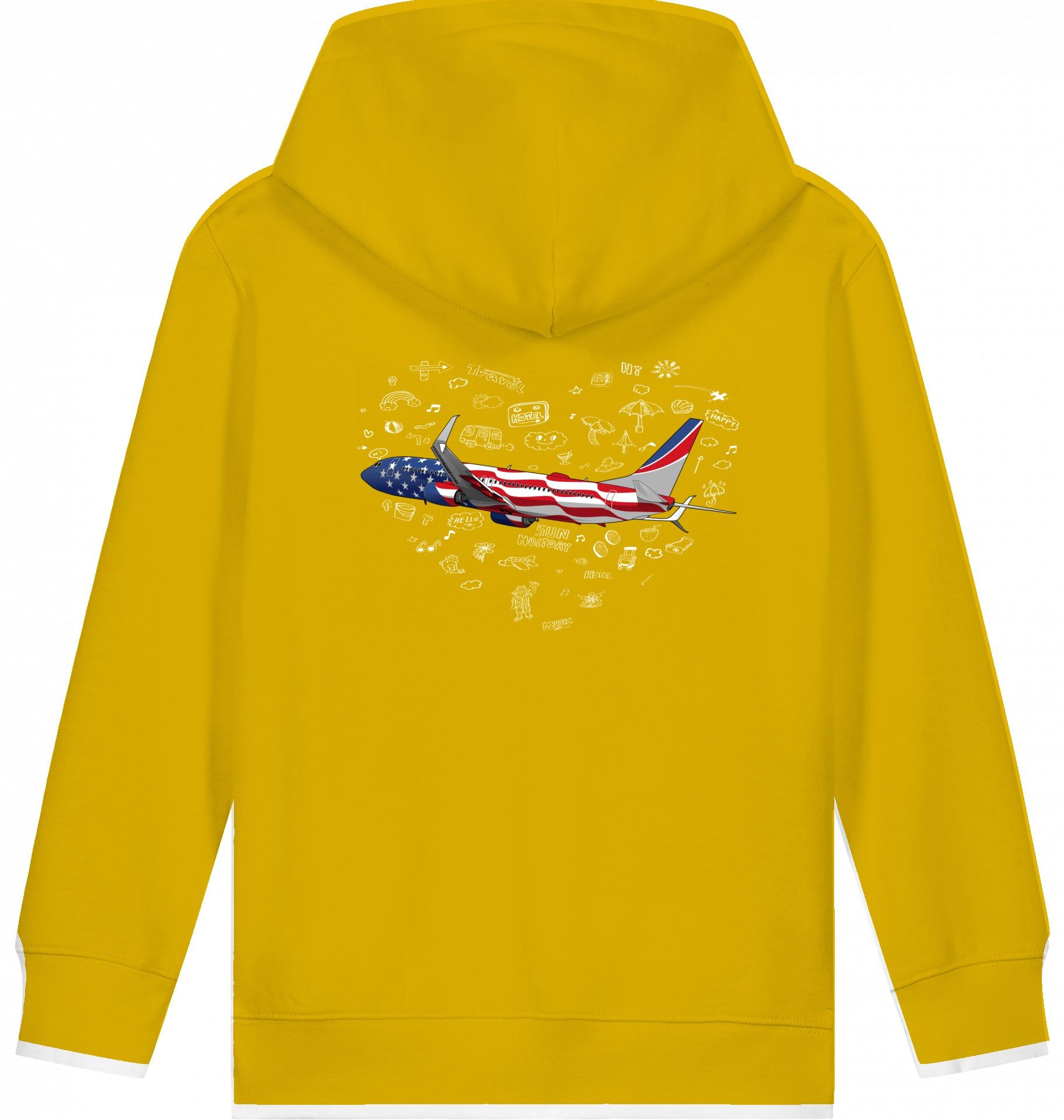 Aviation Kids Hoodie Boeing 737 Stars & Stripes für Piloten, Crews, Kinder & Planespotter made by SUPERSONIC aero 4U