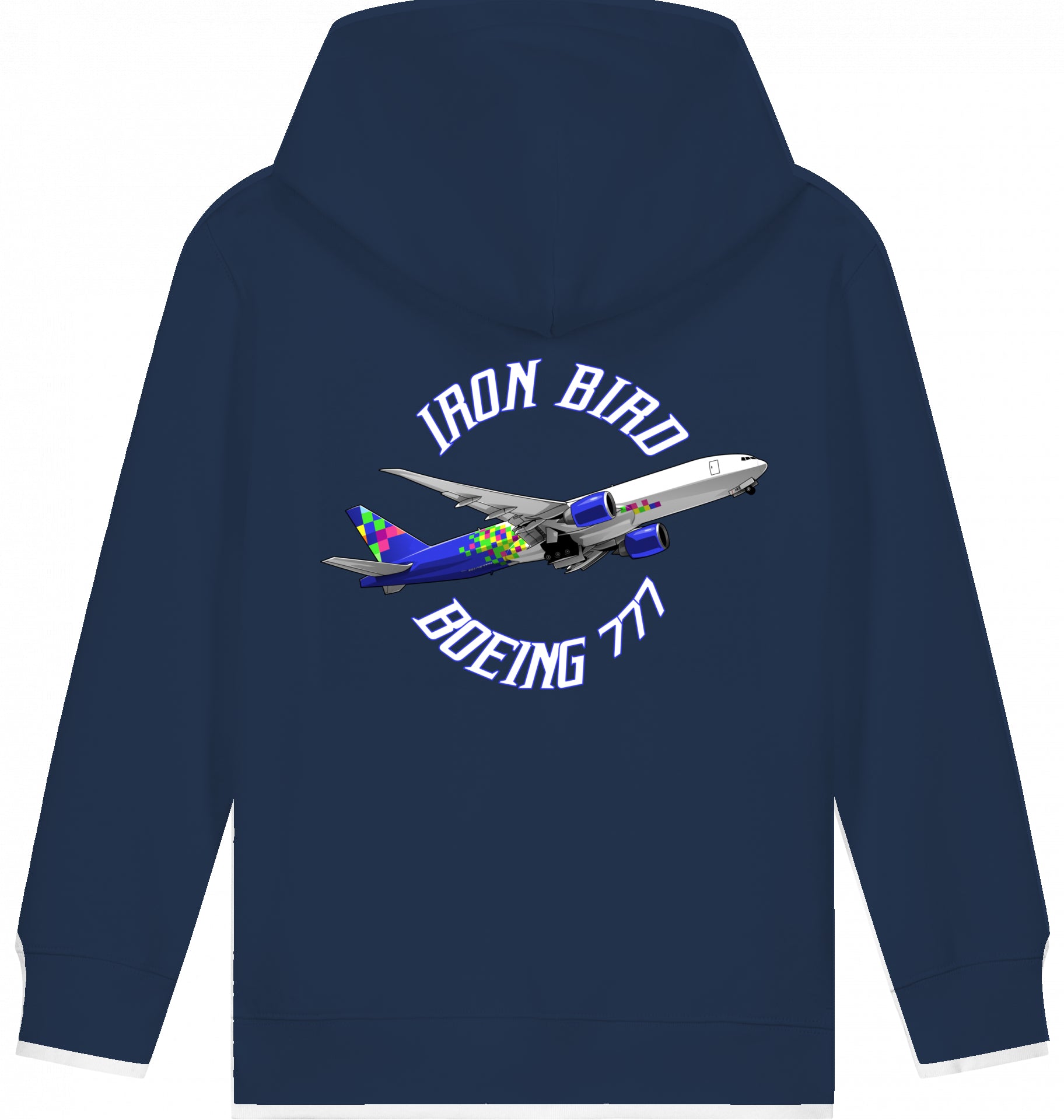 Aviation Kids Flugzeug Hoodie Boeing 777 Iron Bird für Piloten, Crews, Kinder & Planespotter made by SUPERSONIC aero 4U