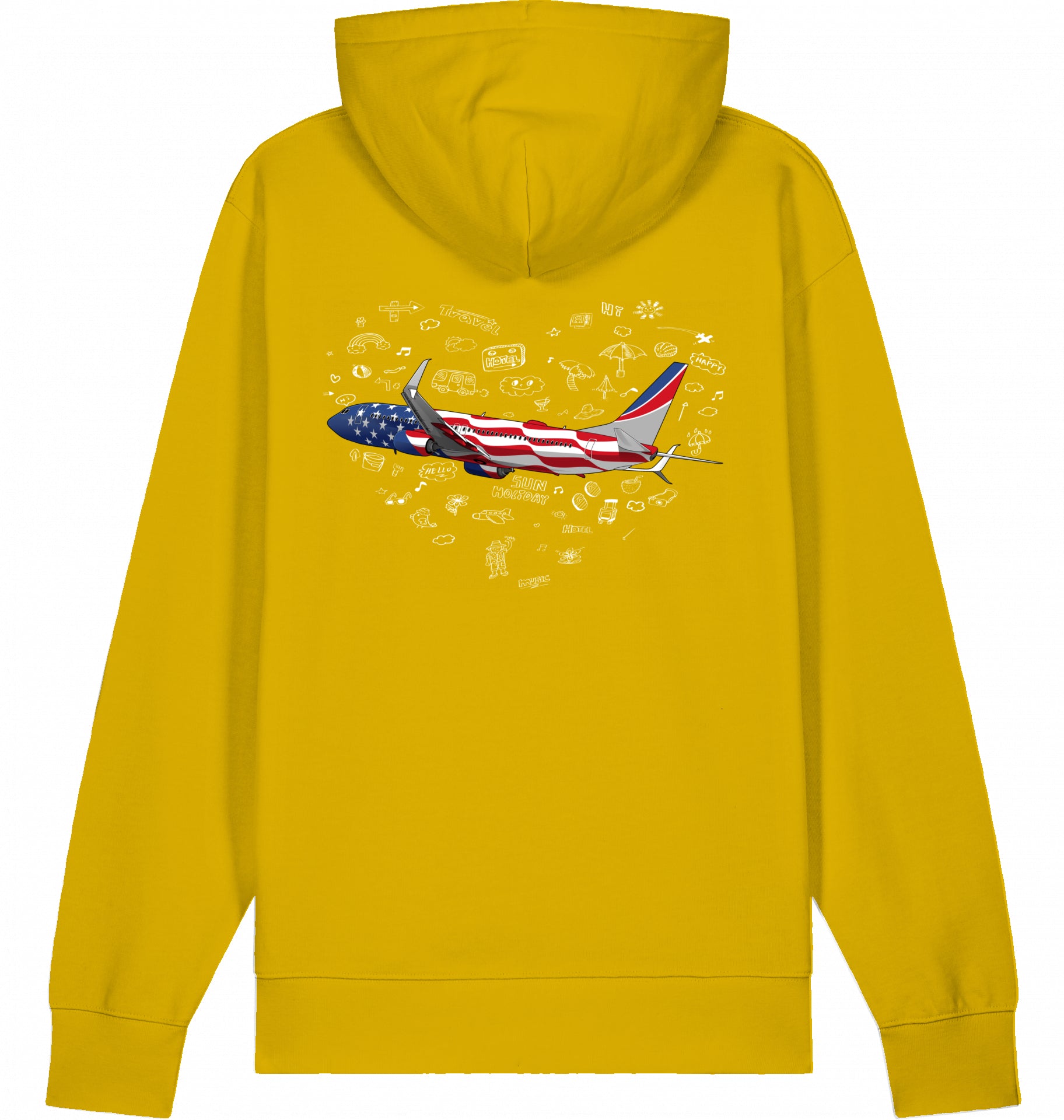 Flugzeug Hoodie Boeing 737 Stars & Stripes