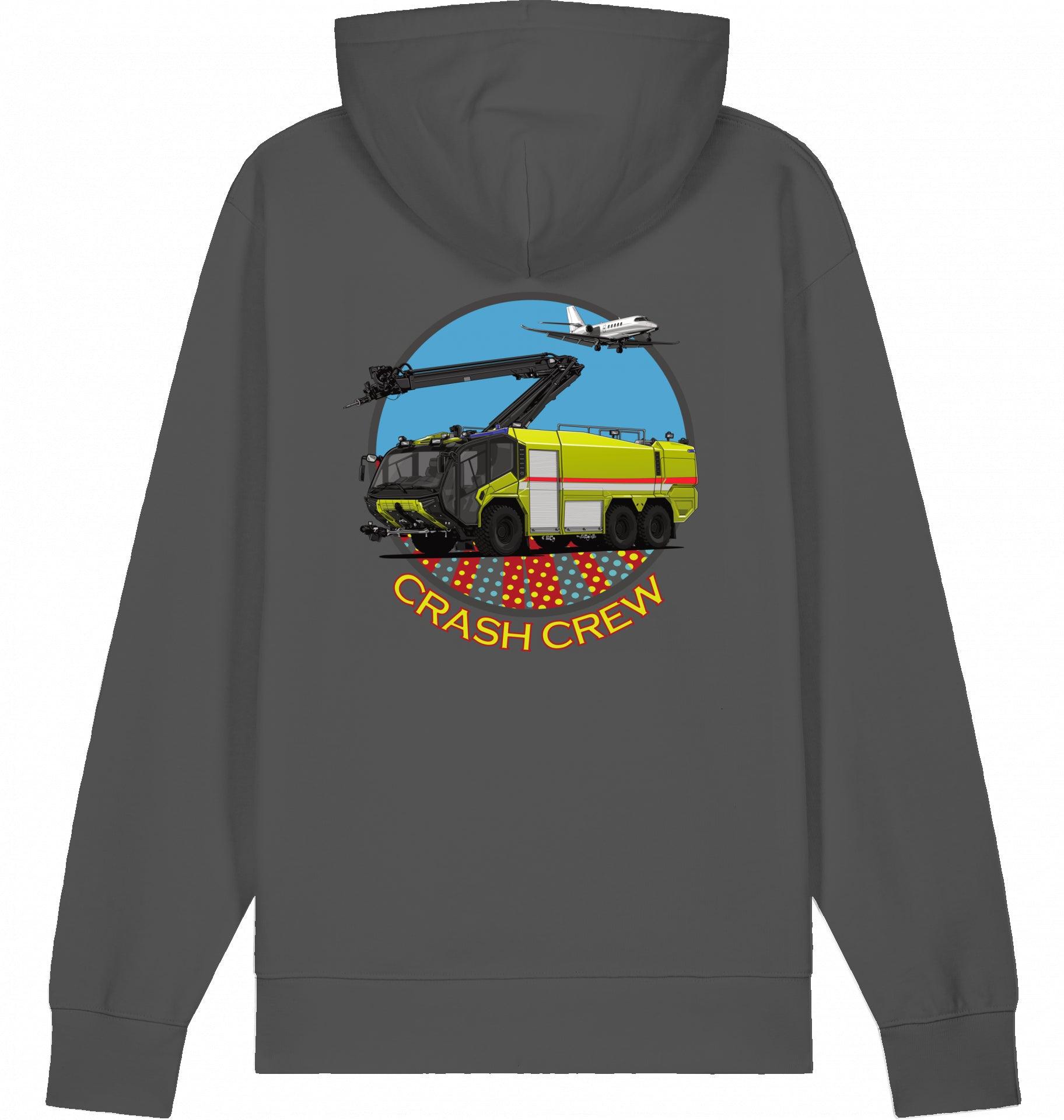 Aviation Airport Fire Rescue ARFF Crash Crew Hoodie Anthracite für Piloten, Crews, Kinder & Planespotter made by SUPERSONIC aero 4U