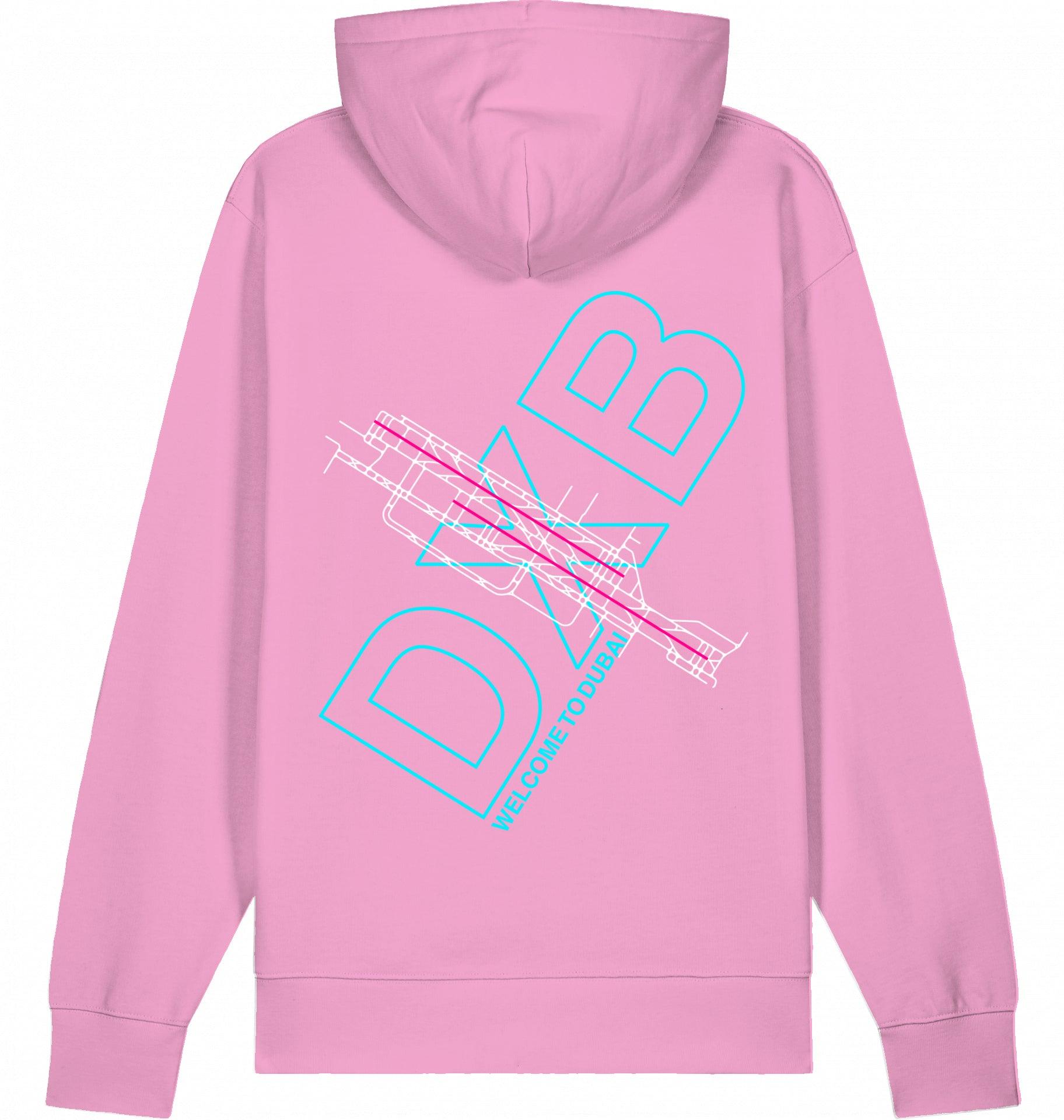 Aviation Dubai DXB Airport Hoodie 2.0 Bubble Pink für Piloten, Crews, Kinder & Planespotter made by SUPERSONIC aero 4U