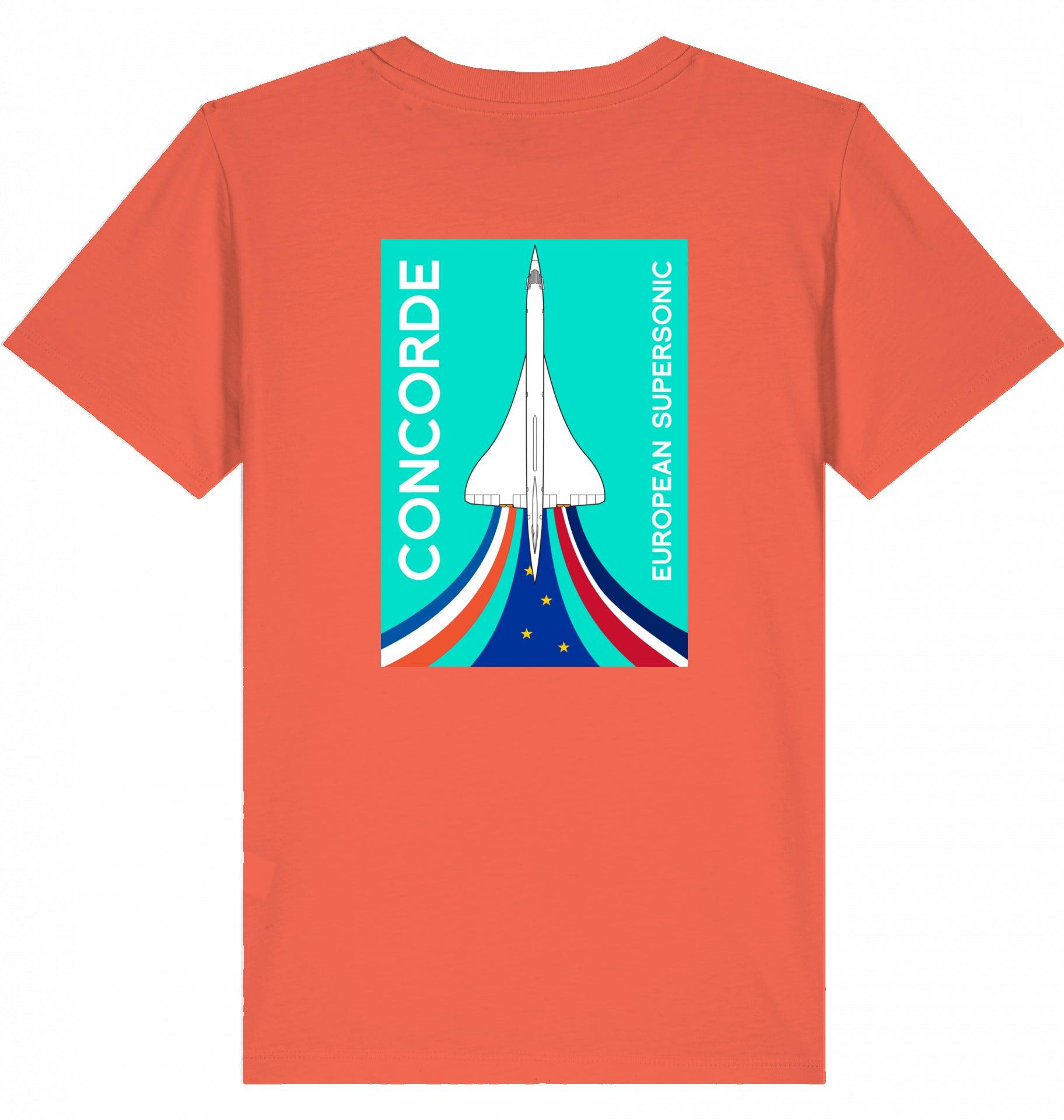Aviation Kids Aviation T-Shirt "Concorde European Supersonic Aircraft" 2.0 Fiesta für Piloten, Crews, Kinder & Planespotter made by SUPERSONIC aero 4U