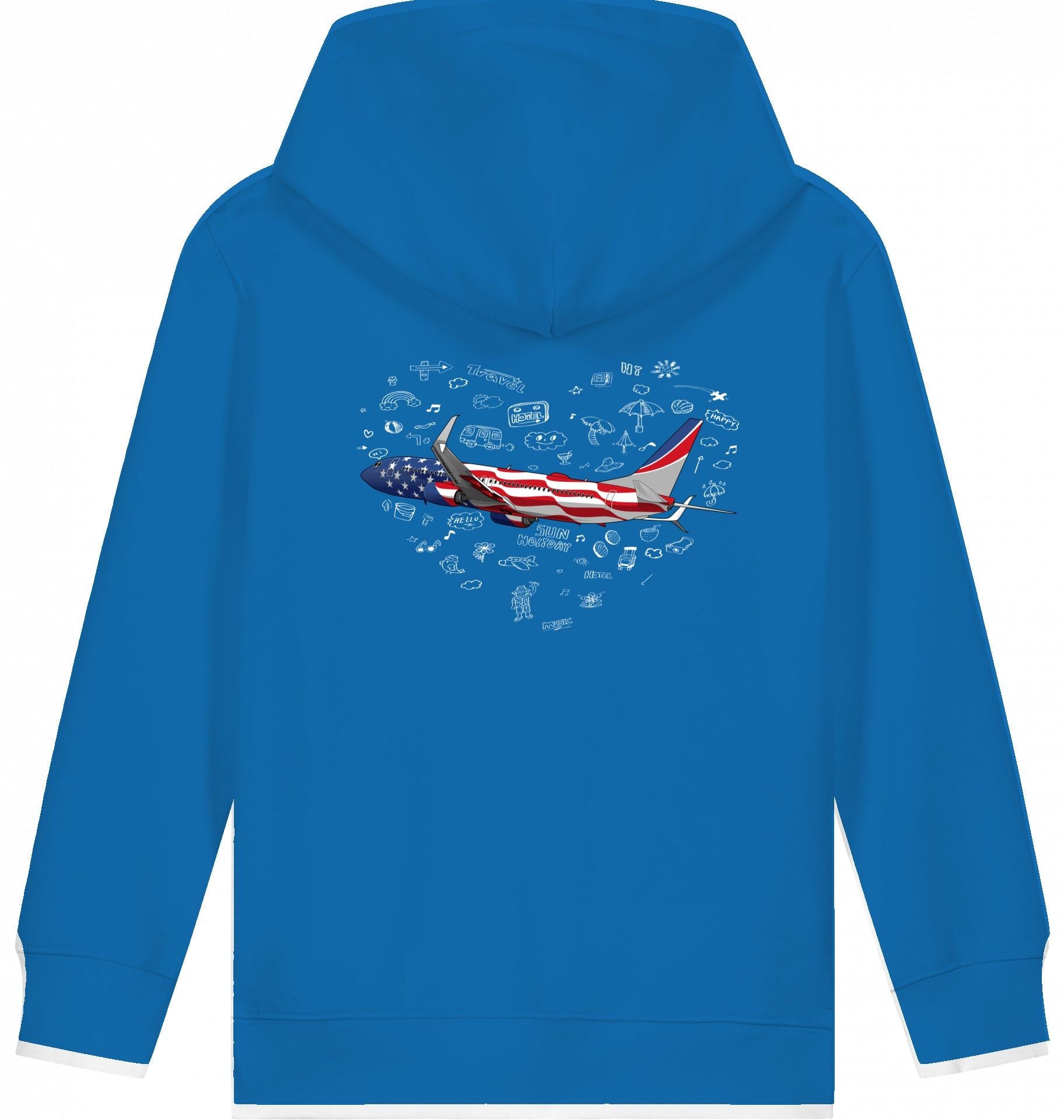 Aviation Kids Hoodie Boeing 737 Stars & Stripes für Piloten, Crews, Kinder & Planespotter made by SUPERSONIC aero 4U