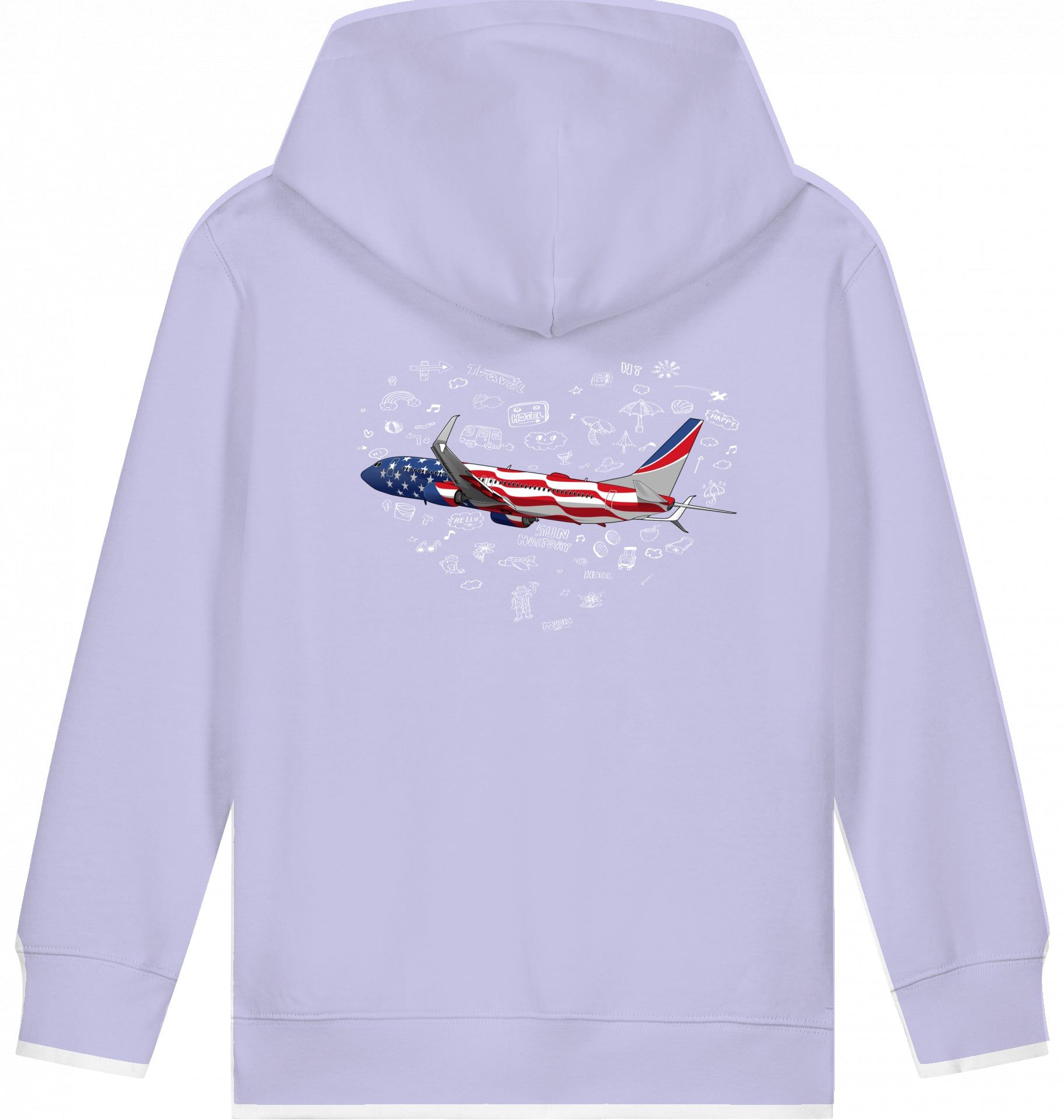 Aviation Kids Hoodie Boeing 737 Stars & Stripes für Piloten, Crews, Kinder & Planespotter made by SUPERSONIC aero 4U