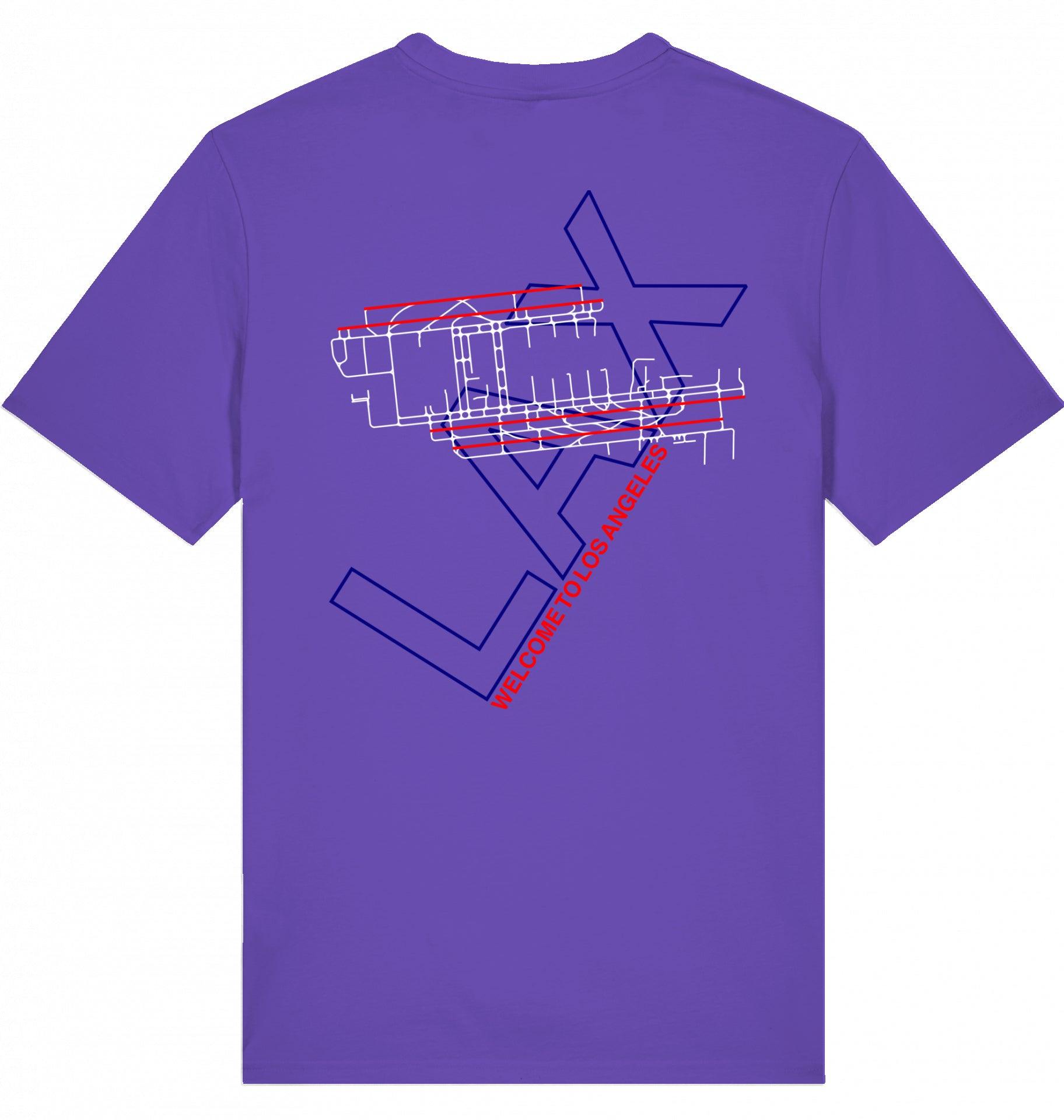 Aviation Airport T-Shirt "Los Angeles LAX Airportcode" Purple Love für Piloten, Crews, Kinder & Planespotter made by SUPERSONIC aero 4U