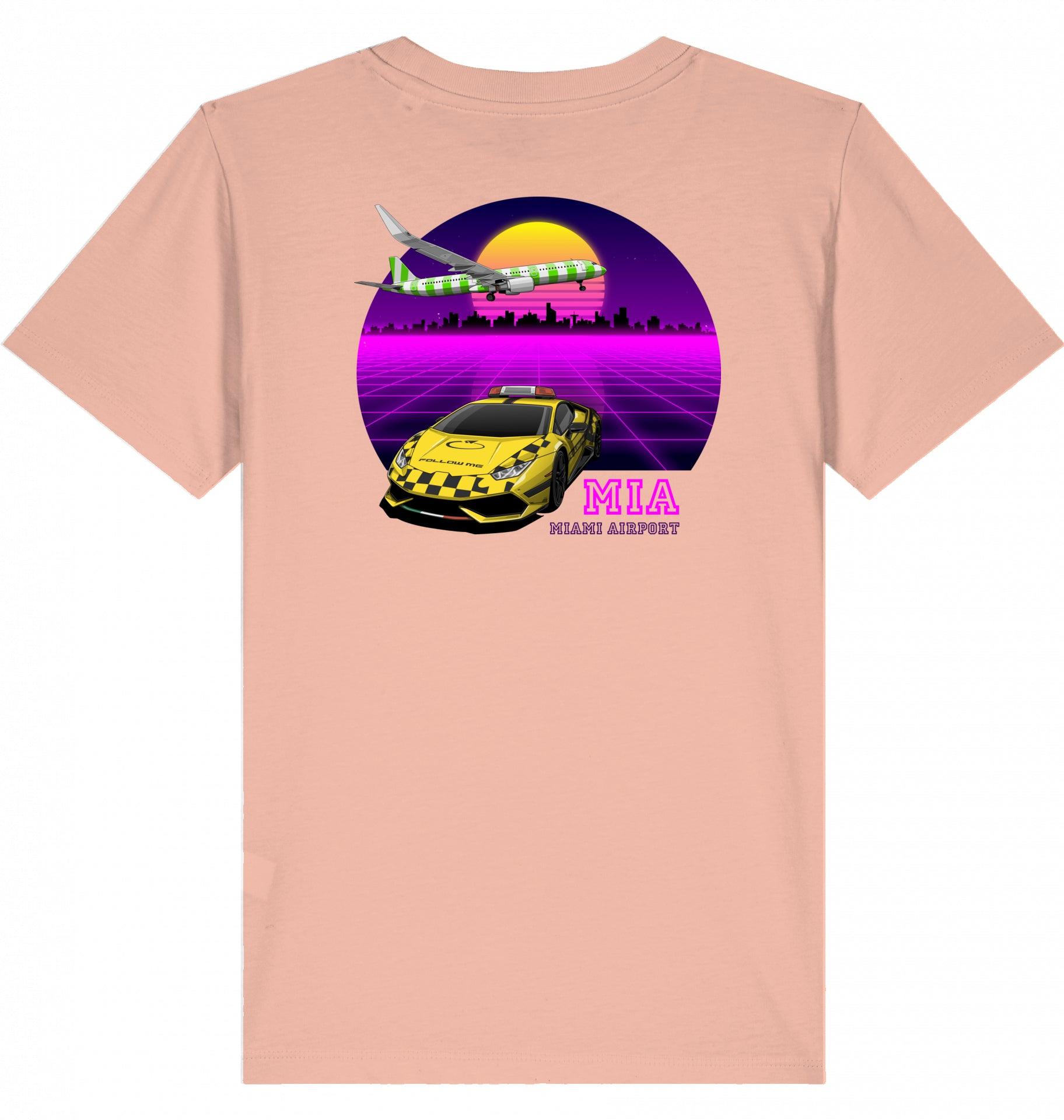 Aviation Kids Aviation T-Shirt MIA Miami Airport 80ties 2.0 Fraiche Peche für Piloten, Crews, Kinder & Planespotter made by SUPERSONIC aero 4U