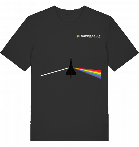 Aviation Flugzeug T-Shirt "Dark Side of Supersonic" Concorde Aérospatiale-BAC Jet Black für Piloten, Crews, Kinder & Planespotter made by SUPERSONIC aero 4U