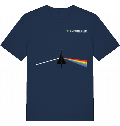 Aviation Flugzeug T-Shirt "Dark Side of Supersonic" Concorde Aérospatiale-BAC Jet French Navy für Piloten, Crews, Kinder & Planespotter made by SUPERSONIC aero 4U