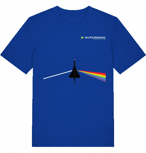 Aviation Flugzeug T-Shirt "Dark Side of Supersonic" Concorde Aérospatiale-BAC Jet Worker Blue für Piloten, Crews, Kinder & Planespotter made by SUPERSONIC aero 4U
