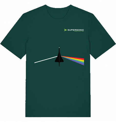 Aviation Flugzeug T-Shirt "Dark Side of Supersonic" Concorde Aérospatiale-BAC Jet Glazed Green für Piloten, Crews, Kinder & Planespotter made by SUPERSONIC aero 4U