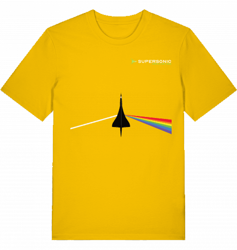 Aviation Flugzeug T-Shirt "Dark Side of Supersonic" Concorde Aérospatiale-BAC Jet Spectra Yellow für Piloten, Crews, Kinder & Planespotter made by SUPERSONIC aero 4U