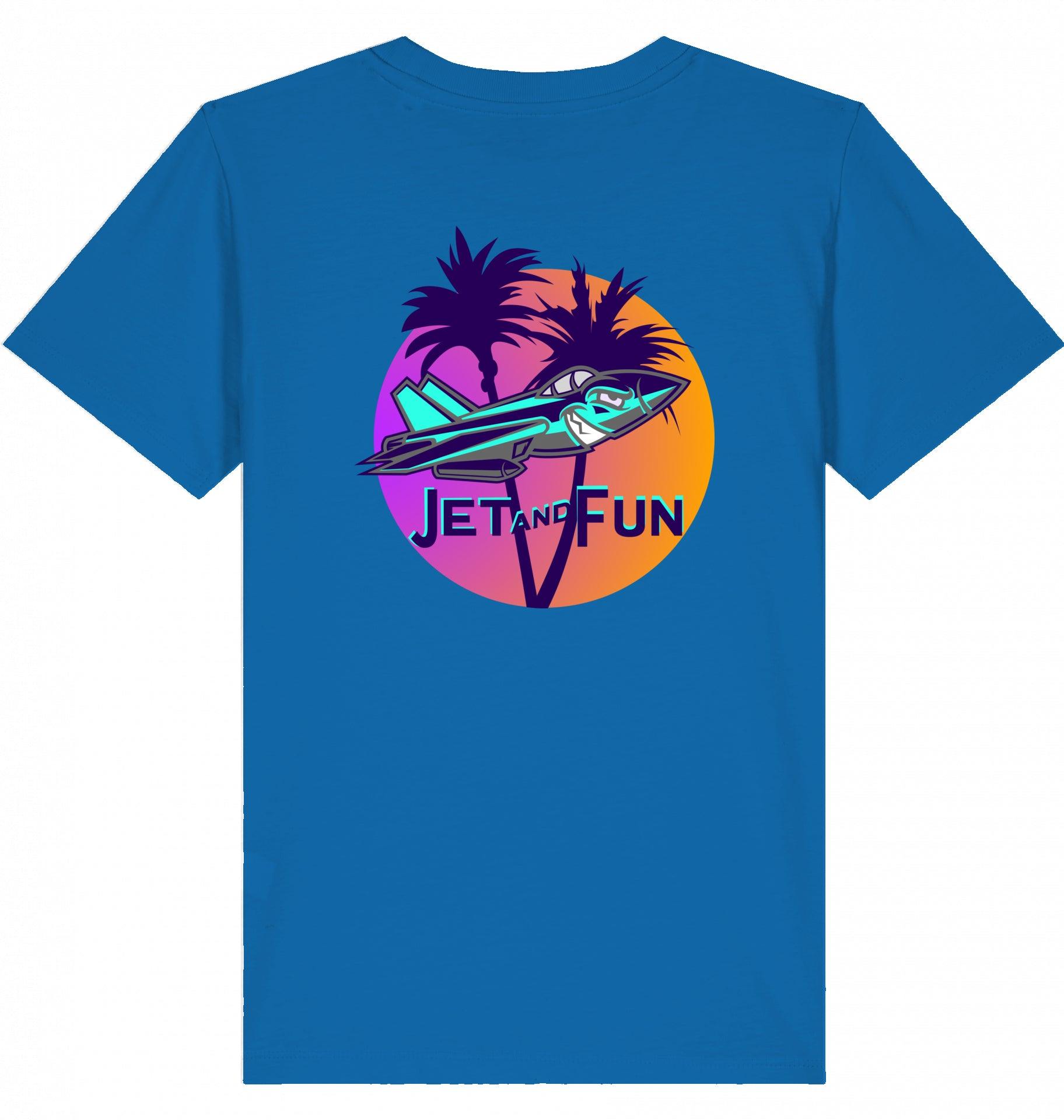 Aviation Kids Aviation T-Shirt "Jet and Fun" Flugzeug 2.0 Royal Blue für Piloten, Crews, Kinder & Planespotter made by SUPERSONIC aero 4U