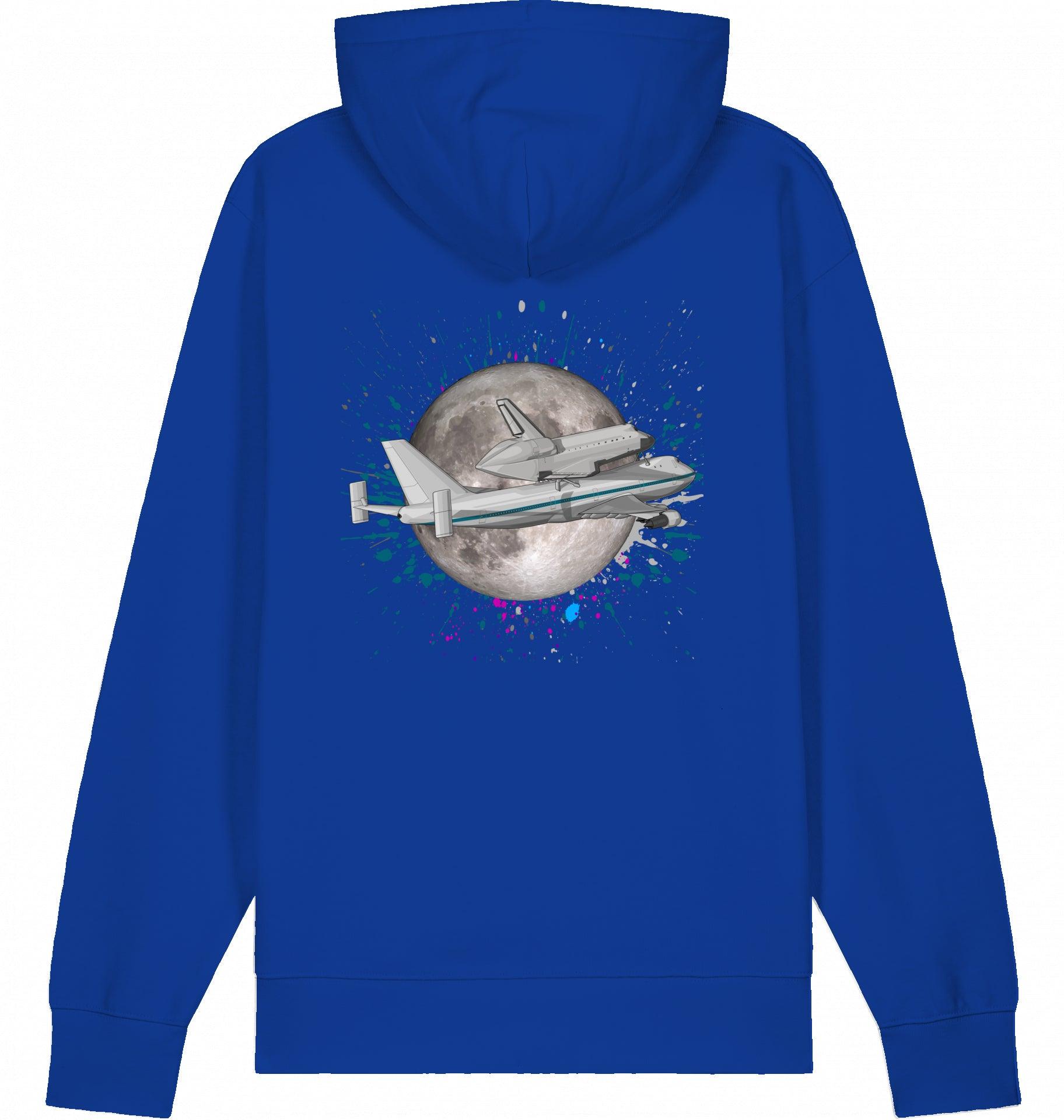 Aviation Flugzeug Hoodie Boeing 747 NASA Shuttle Transporter Worker Blue für Piloten, Crews, Kinder & Planespotter made by SUPERSONIC aero 4U