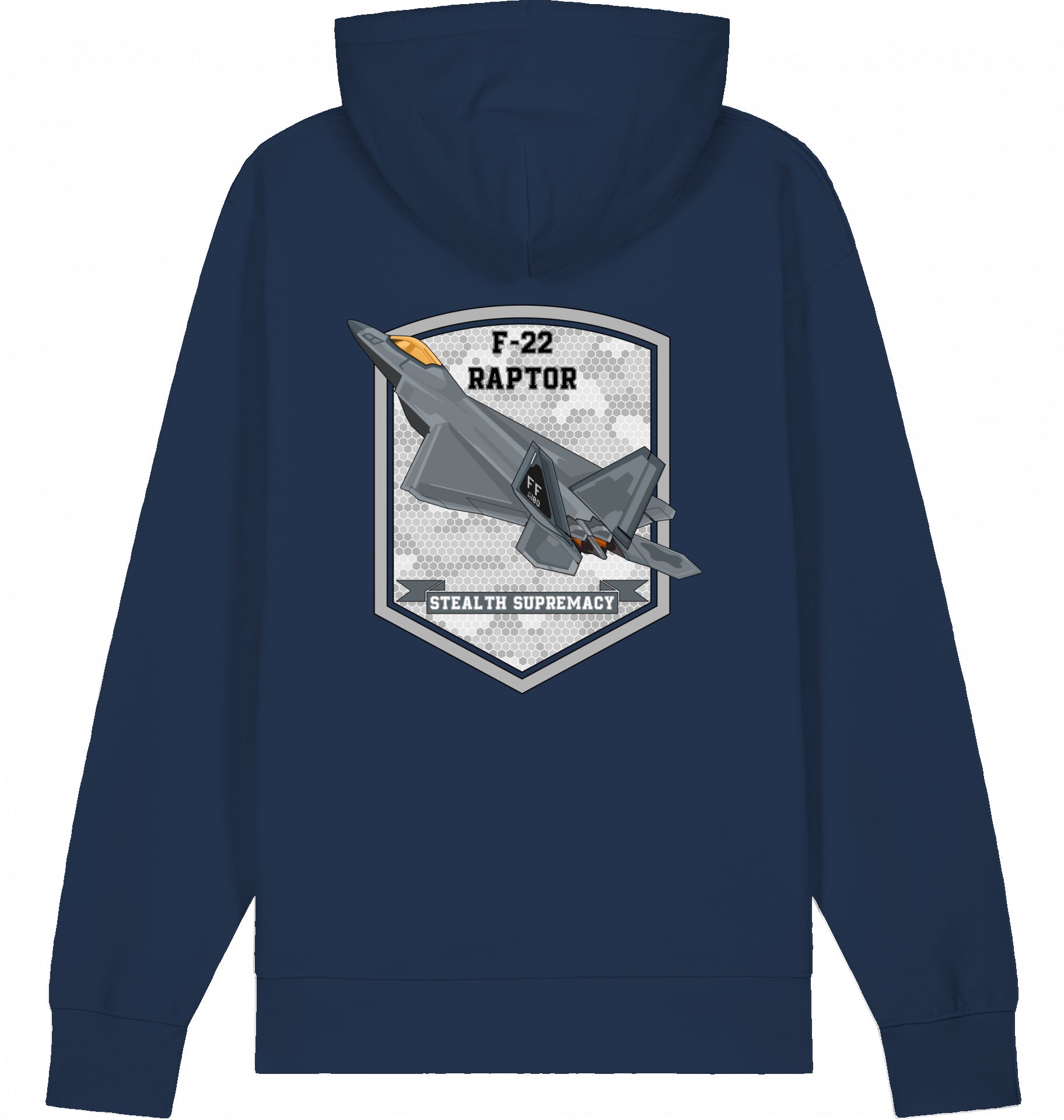 Aviation Flugzeug Hoodie F-22 Raptor Stealth Supremacy French Navy für Piloten, Crews, Kinder & Planespotter made by SUPERSONIC aero 4U