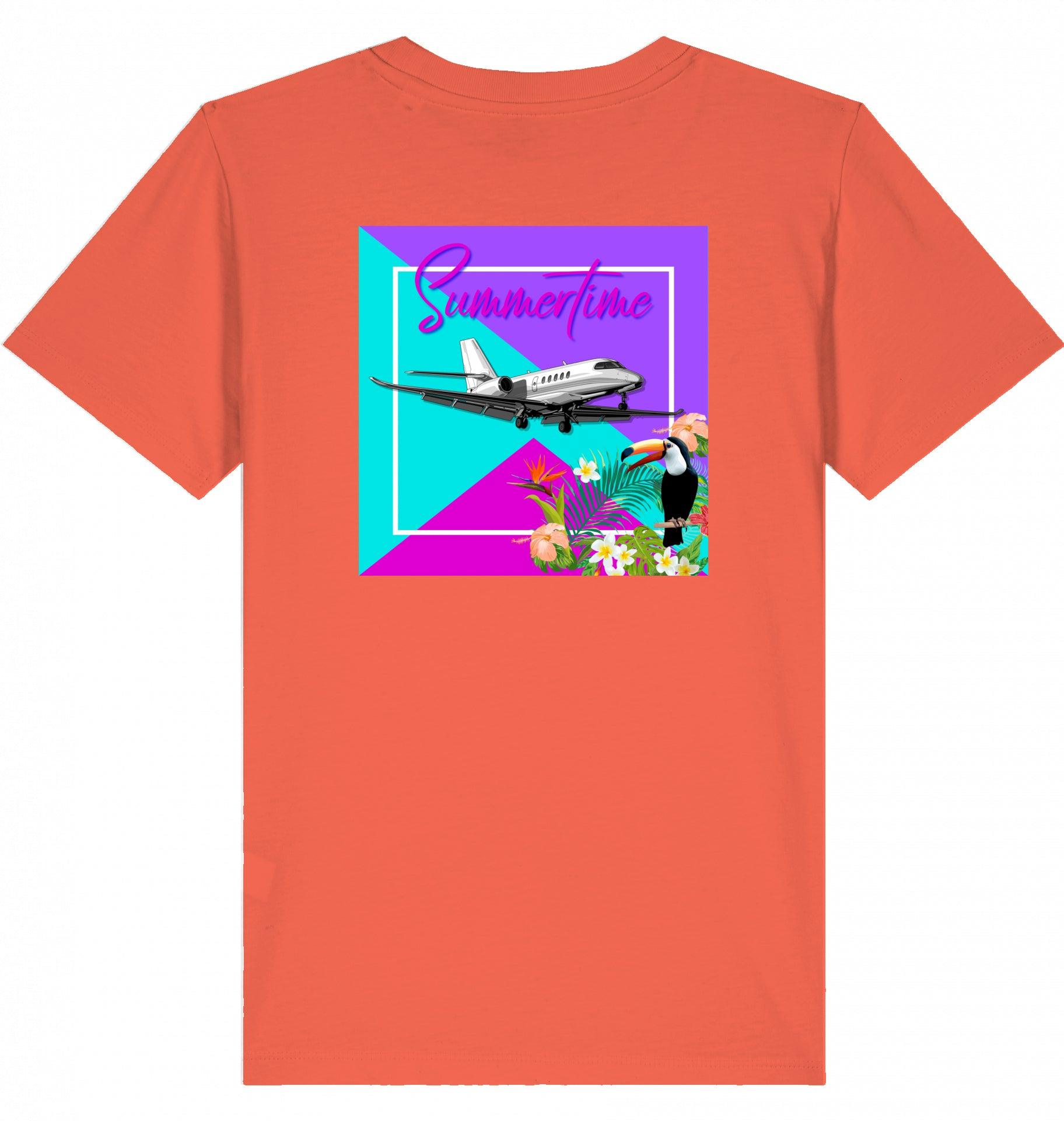 Aviation Kids Aviation T-Shirt "Summertime in Aviation" Cessna Citation Latitude Business Jet 2.0 Fiesta für Piloten, Crews, Kinder & Planespotter made by SUPERSONIC aero 4U