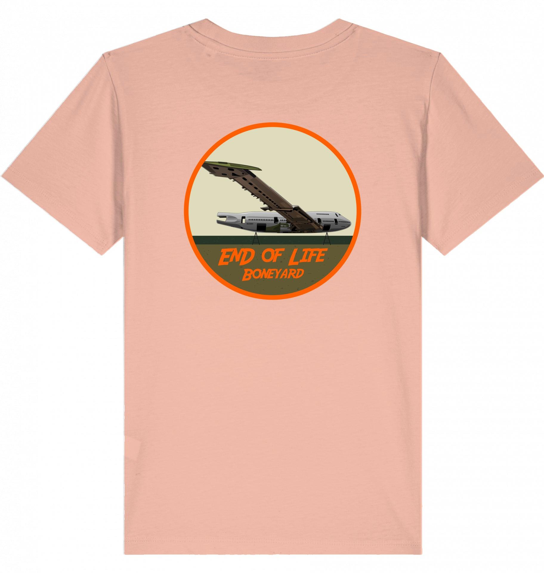 Aviation Kids Aviation T-Shirt "Boeing 747 End of Life Boneyard" 2.0 Fraiche Peche für Piloten, Crews, Kinder & Planespotter made by SUPERSONIC aero 4U