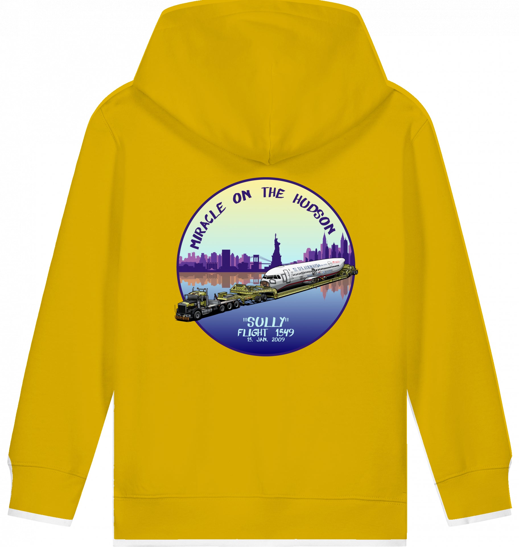 Kids Flugzeug Hoodie "Sullenberger - Miracle on the Hudson"