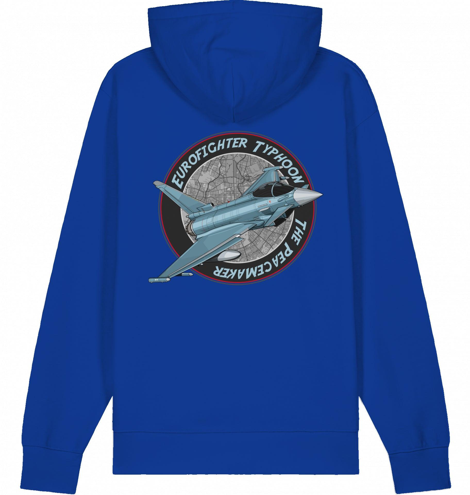 Aviation Flugzeug Hoodie Eurofighter Typhoon Peacemaker Jet Worker Blue für Piloten, Crews, Kinder & Planespotter made by SUPERSONIC aero 4U