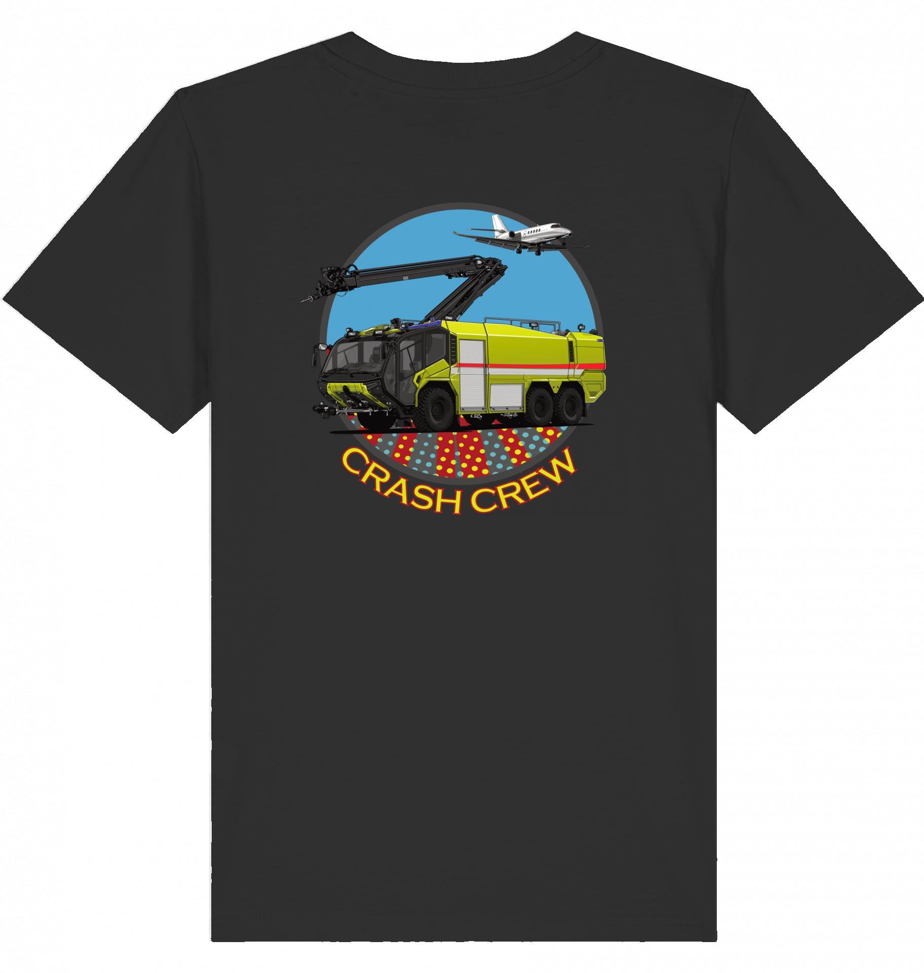 Aviation Kids Aviation T-Shirt "Airport Rescue Fire Fighting ARFF" 2.0 Black für Piloten, Crews, Kinder & Planespotter made by SUPERSONIC aero 4U