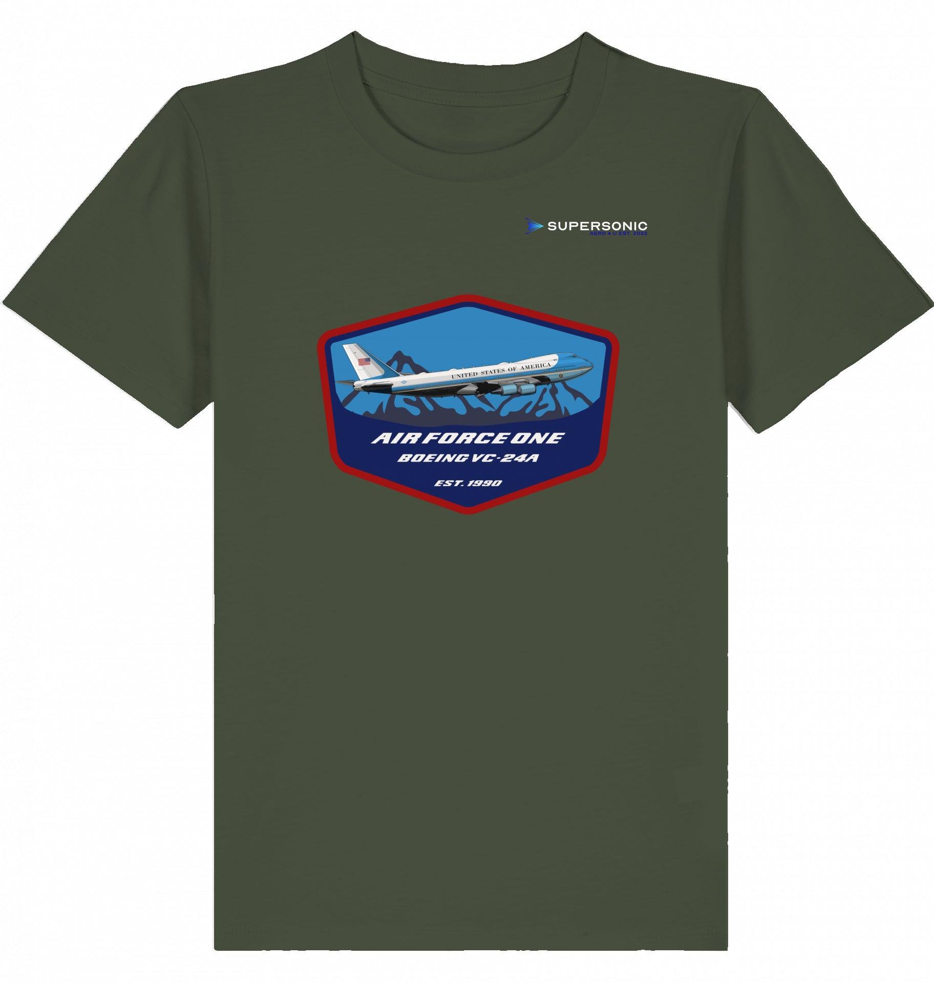 Kinder Tshirt Air Force One Boeing VC-24A Jumbo Jet, Boeing Kinder Tshirt, Jumbojet Tshirt Kids