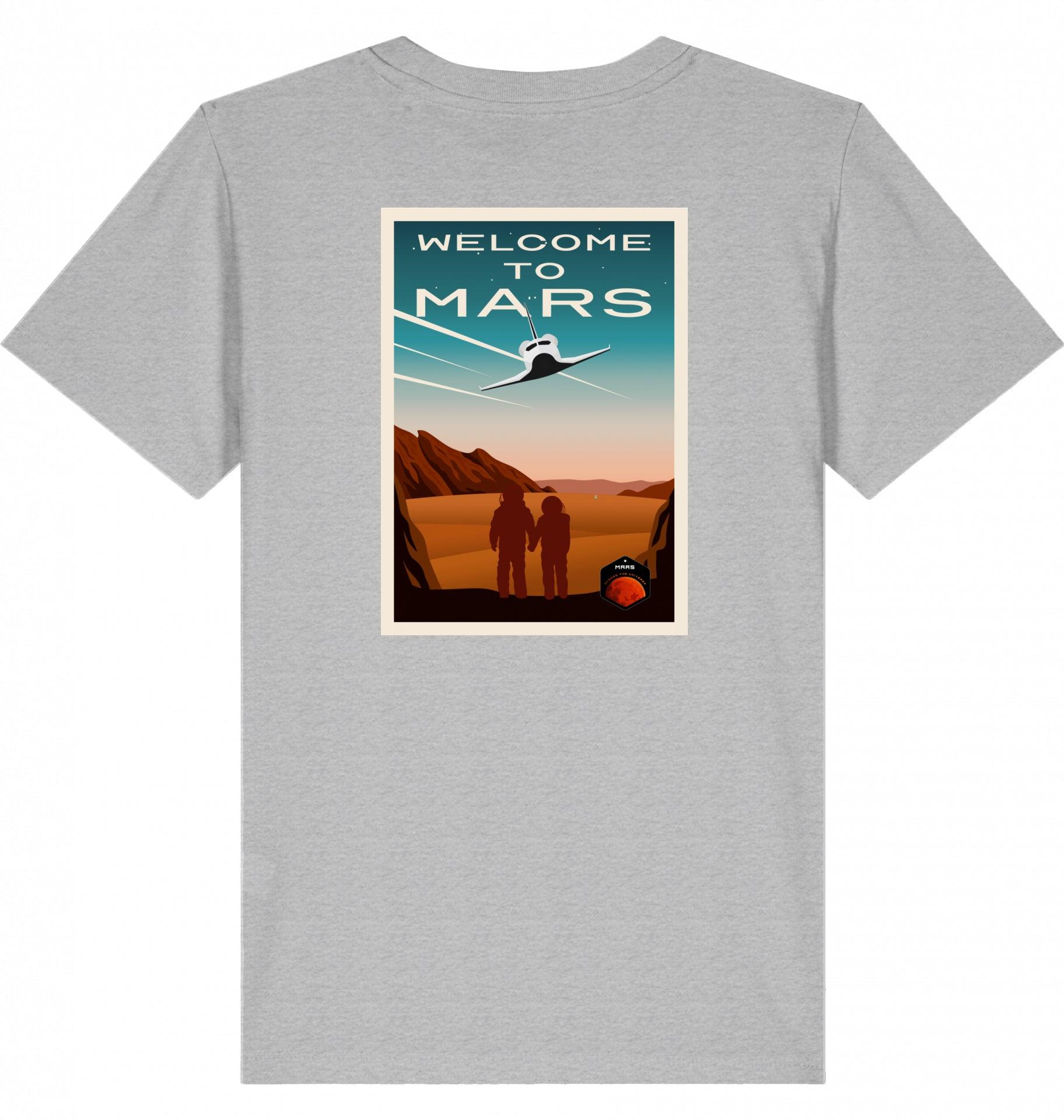 Aviation Kids Aviation T-Shirt "Welcome to Mars" 2.0 Heather Grey für Piloten, Crews, Kinder & Planespotter made by SUPERSONIC aero 4U