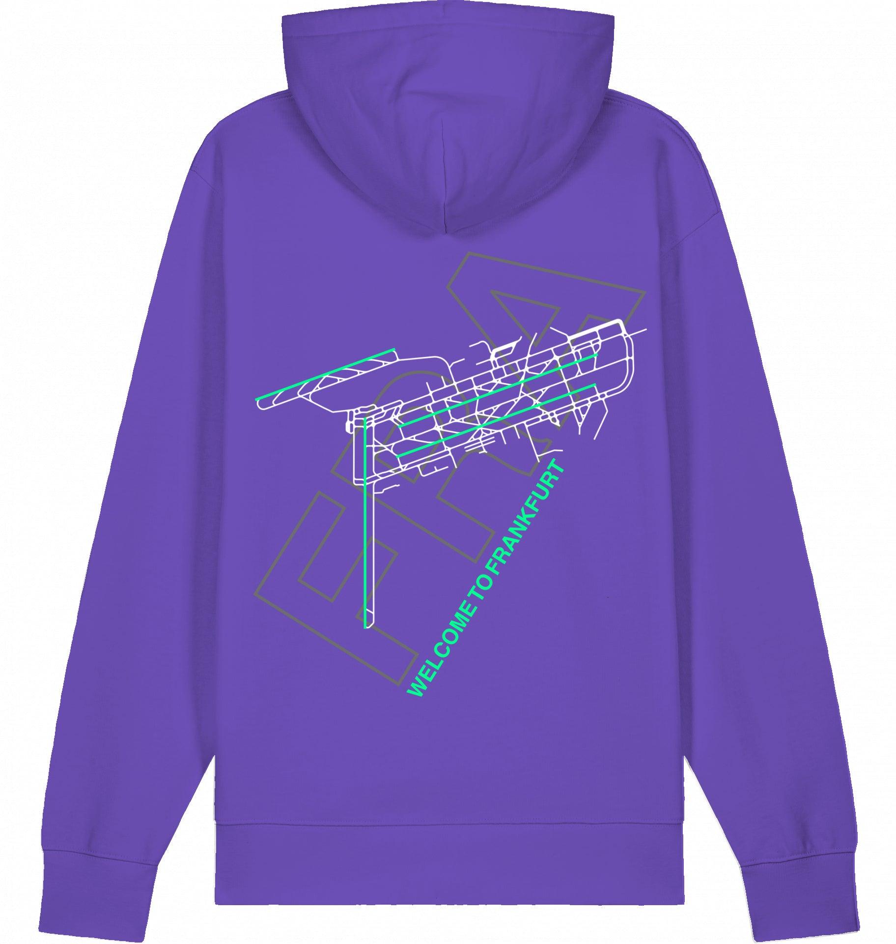 Aviation Frankfurt FRA Airport Hoodie 2.0 Purple Love für Piloten, Crews, Kinder & Planespotter made by SUPERSONIC aero 4U
