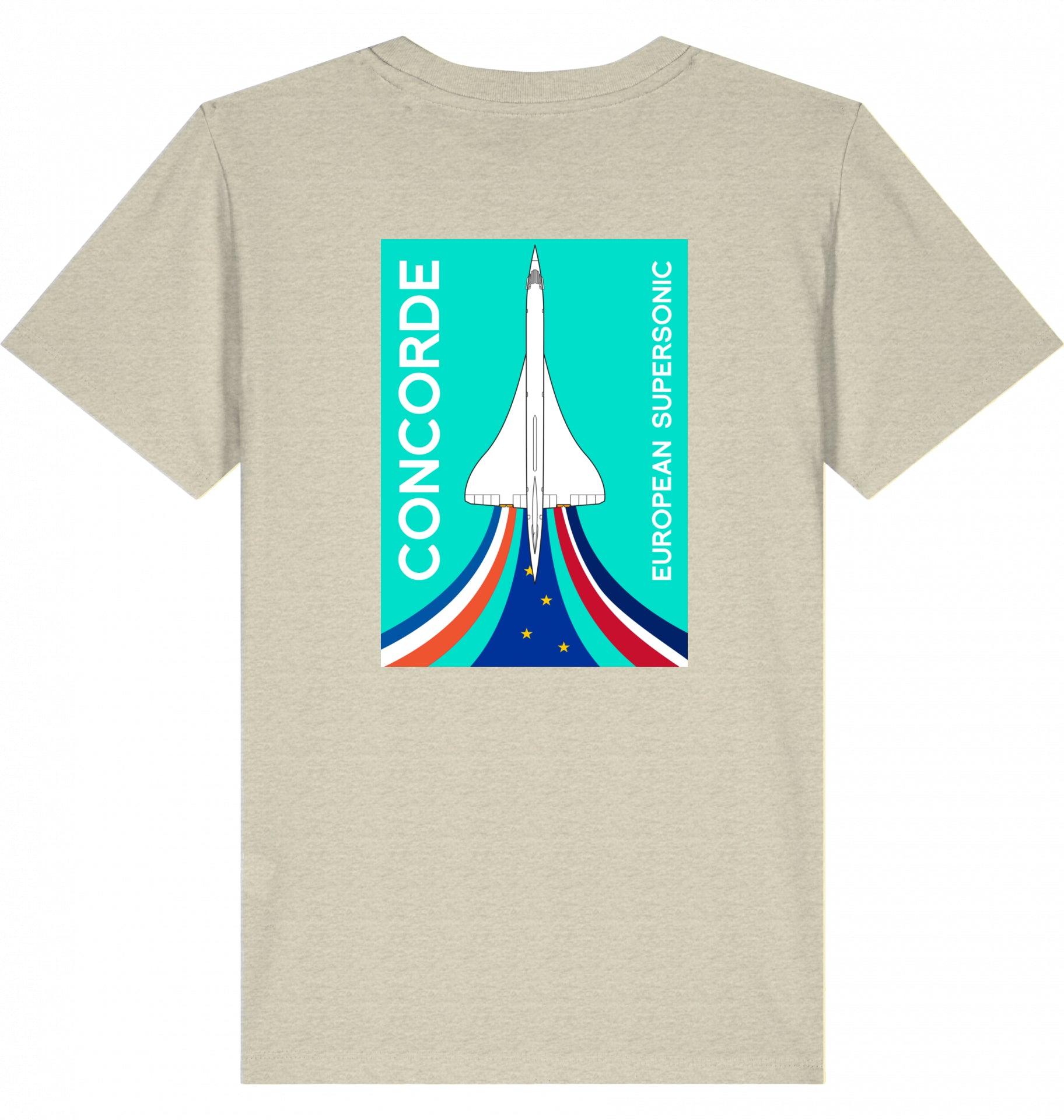 Aviation Kids Aviation T-Shirt "Concorde European Supersonic Aircraft" 2.0 Eco-Heather für Piloten, Crews, Kinder & Planespotter made by SUPERSONIC aero 4U