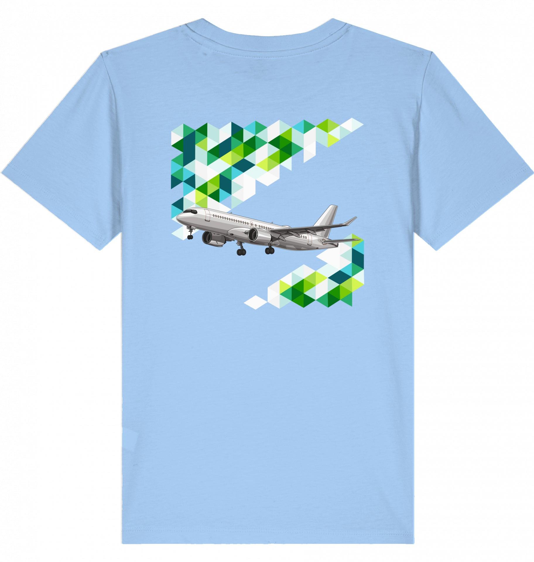 Aviation Kids Aviation T-Shirt Airbus A220 Flugzeug 2.0 Blue Soul für Piloten, Crews, Kinder & Planespotter made by SUPERSONIC aero 4U