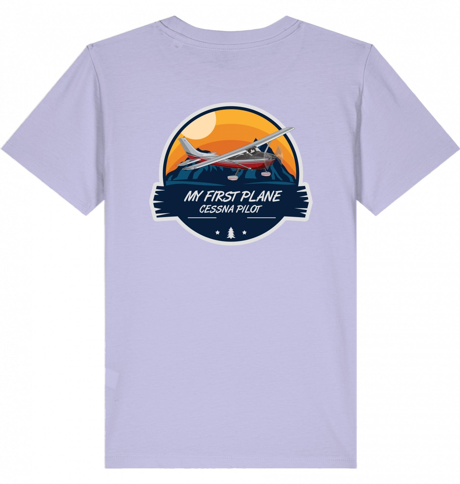 Aviation Kids Aviation T-Shirt "My first Plane Cessna C172" 2.0 Lavender für Piloten, Crews, Kinder & Planespotter made by SUPERSONIC aero 4U