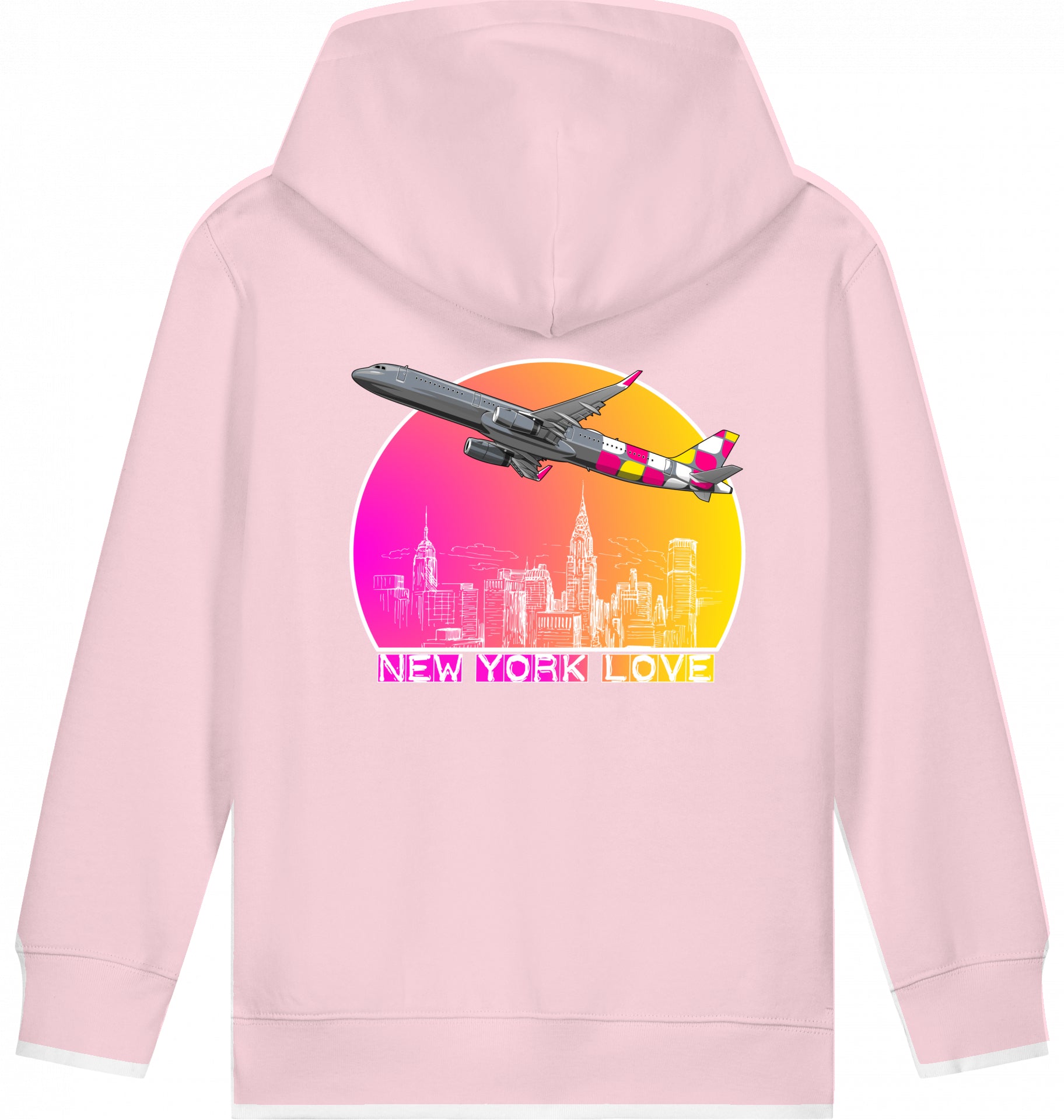Kids Flugzeug Hoodie Airbus A321 New York