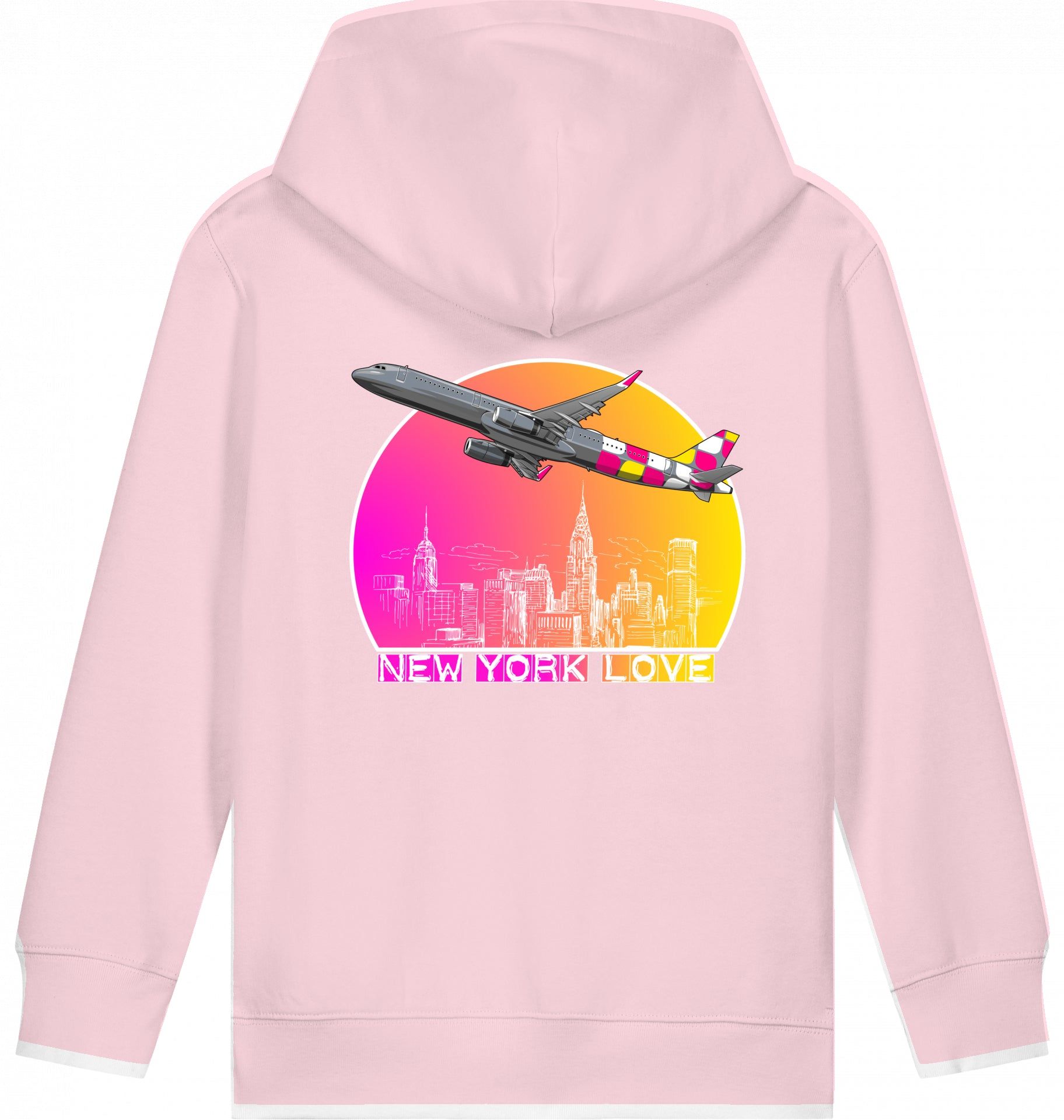 Aviation Kids Flugzeug Hoodie Airbus A321 New York für Piloten, Crews, Kinder & Planespotter made by SUPERSONIC aero 4U