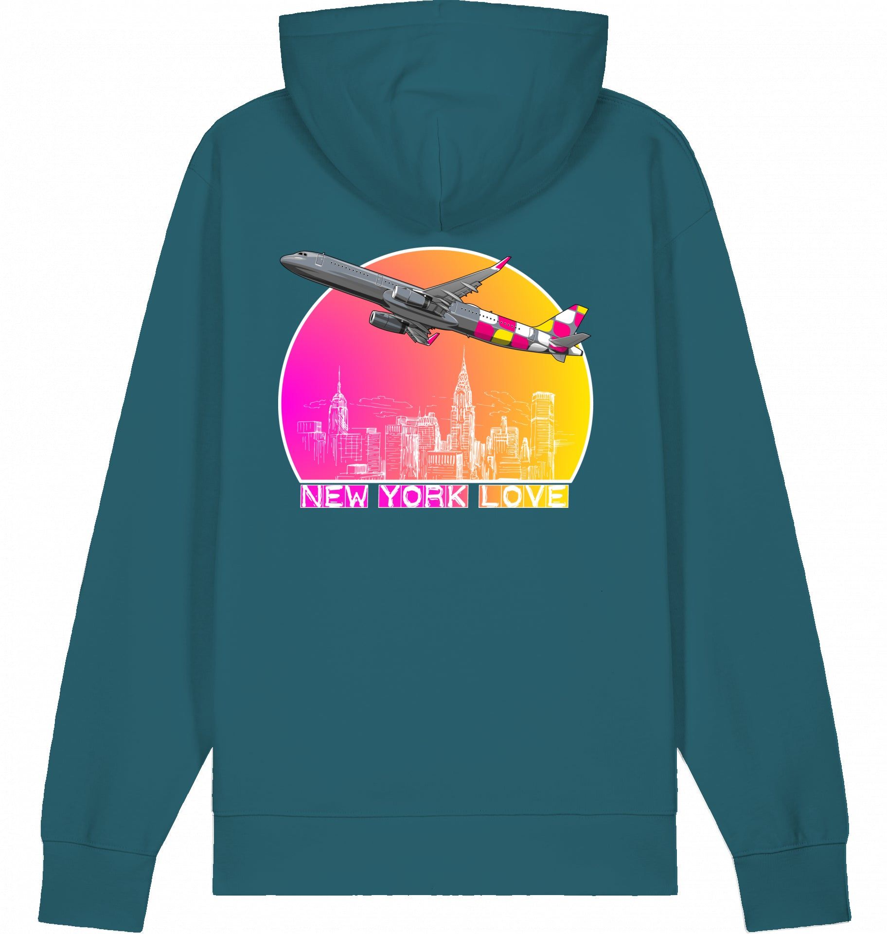 Aviation Flugzeug Hoodie Airbus A321 New York Stargazer für Piloten, Crews, Kinder & Planespotter made by SUPERSONIC aero 4U