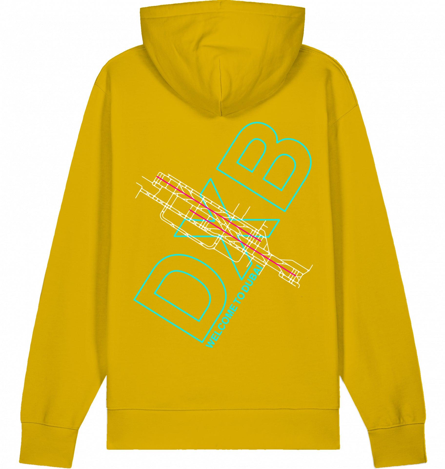 Aviation Dubai DXB Airport Hoodie 2.0 Ochre für Piloten, Crews, Kinder & Planespotter made by SUPERSONIC aero 4U