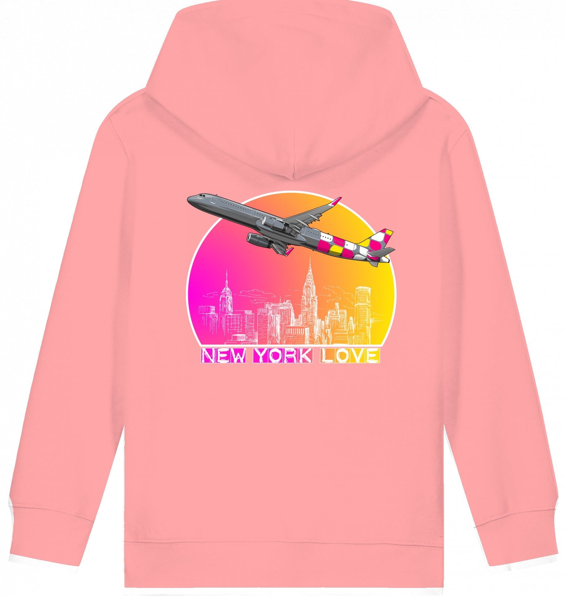 Aviation Kids Flugzeug Hoodie Airbus A321 New York für Piloten, Crews, Kinder & Planespotter made by SUPERSONIC aero 4U