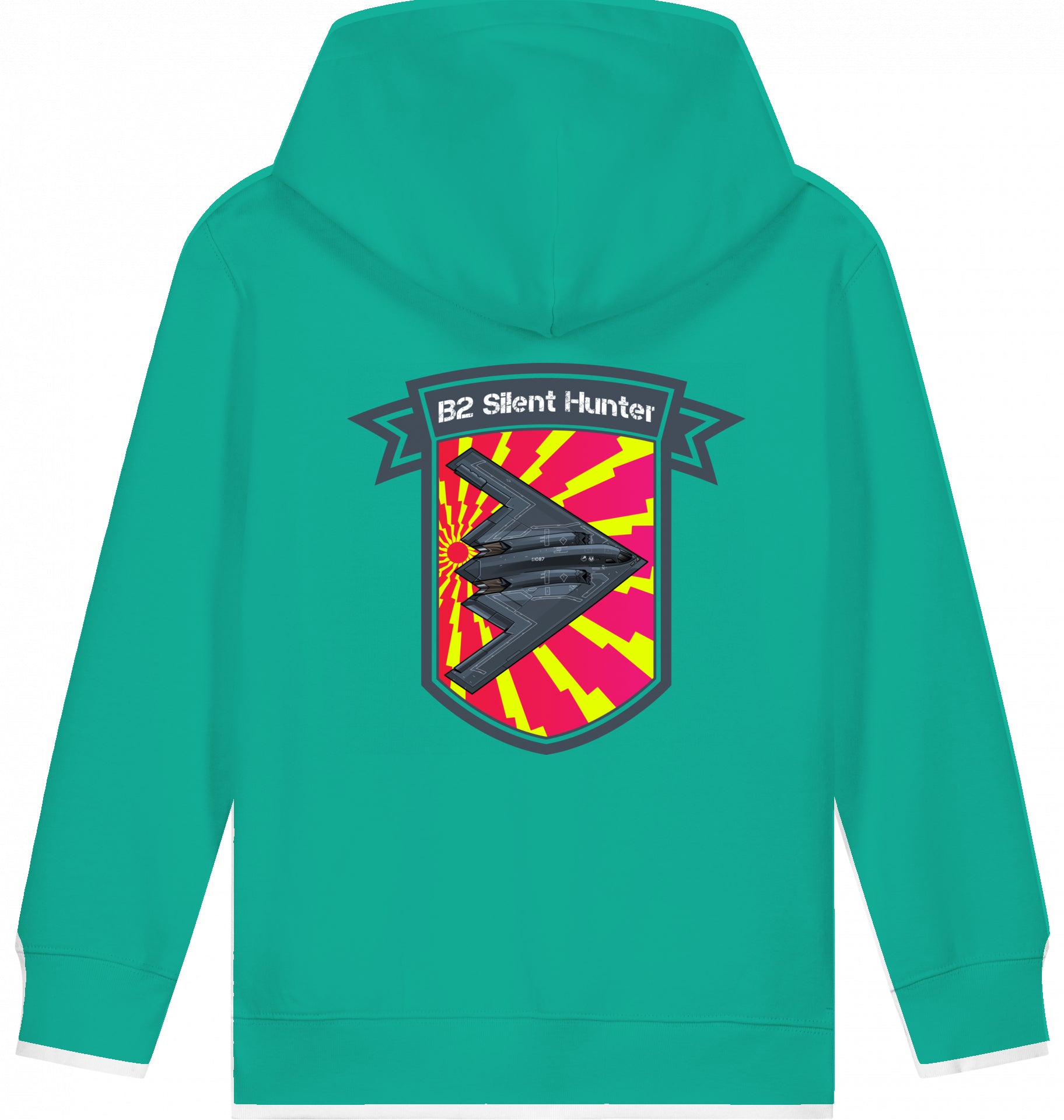 Kids Flugzeug Hoodie Northrop B2 Spirit Silent Hunter
