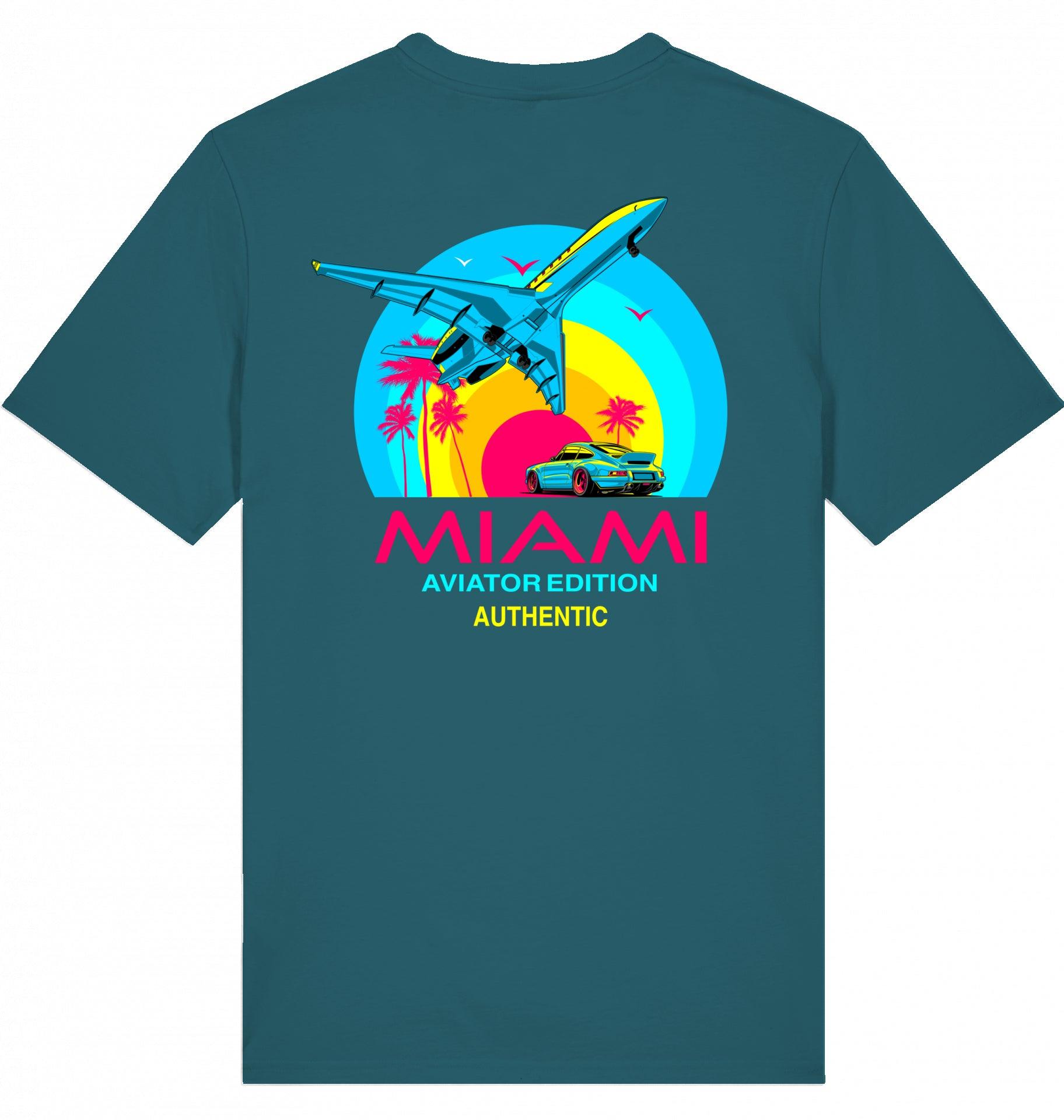 Aviation Flugzeug T-Shirt "Aviator Miami Summer" Stargazer für Piloten, Crews, Kinder & Planespotter made by SUPERSONIC aero 4U