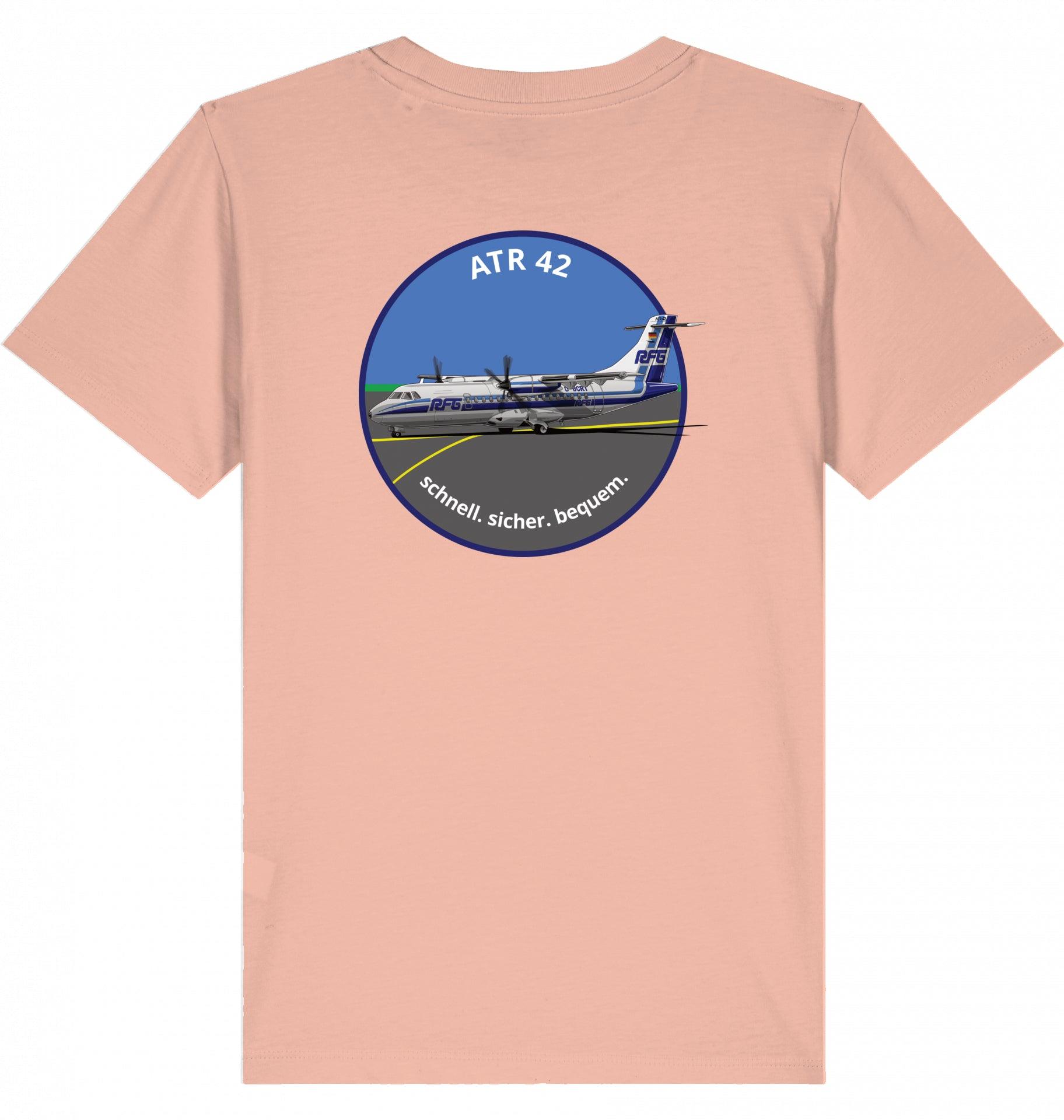 Aviation Kids Aviation T-Shirt "ATR42 Flugzeug RFG EDLW" 2.0 Fraiche Peche für Piloten, Crews, Kinder & Planespotter made by SUPERSONIC aero 4U