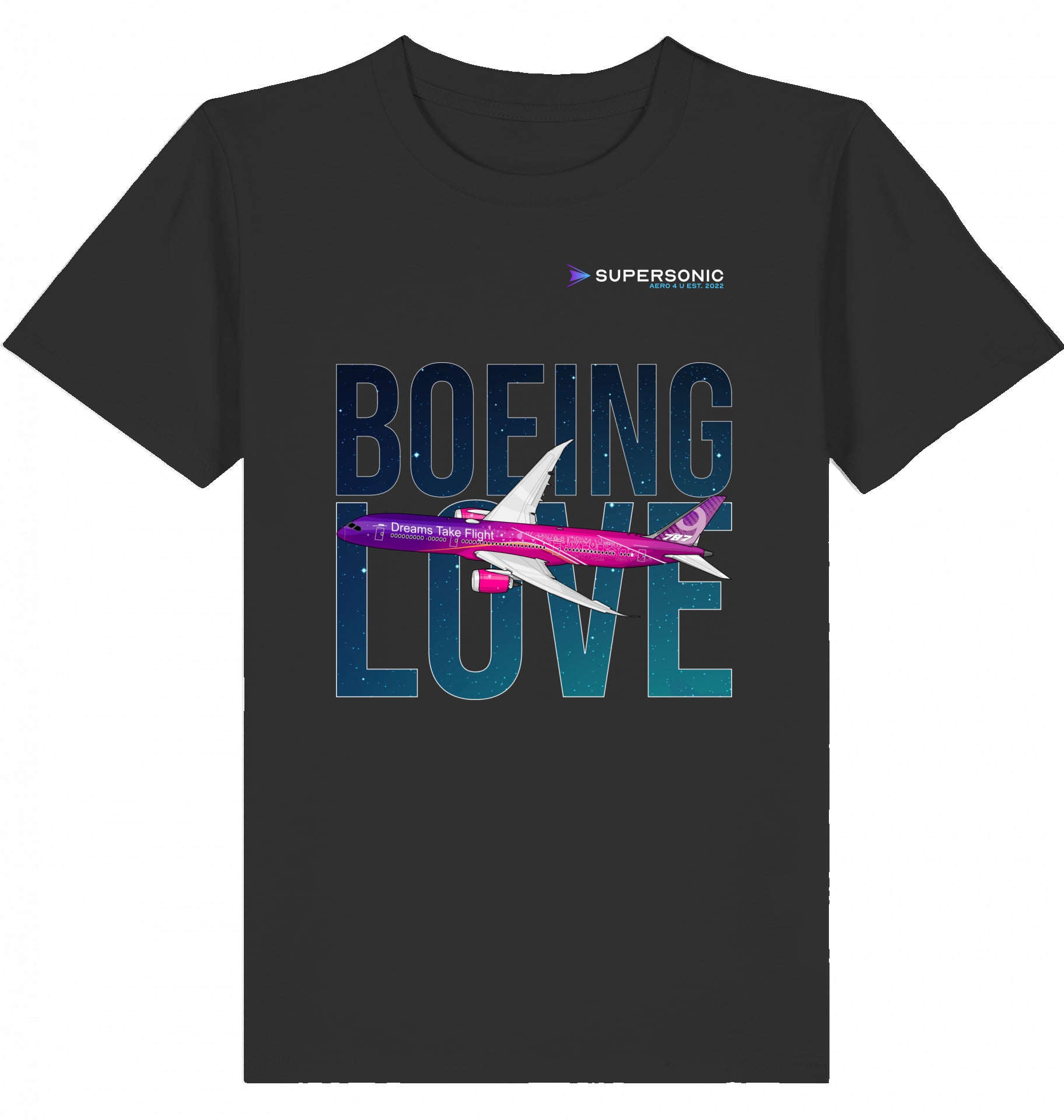 Boeing Love Tshirt, Kinder Tshirt B787, Dreamliner Kinder Tshirt, Flugzeug Tshirt Boeing 787