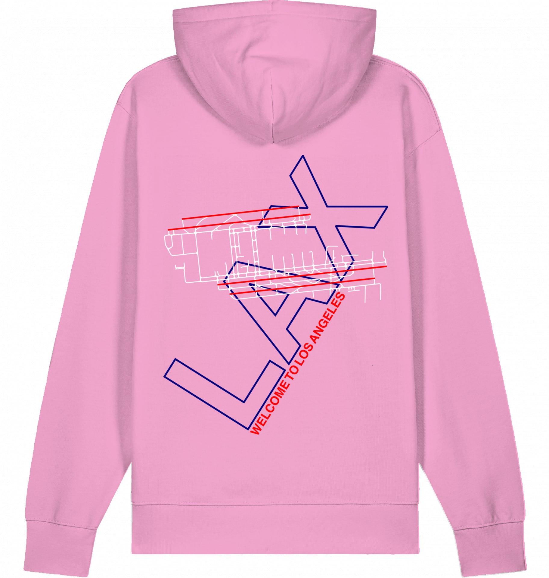 Aviation Los Angeles LAX Airport Hoodie 2.0 Bubble Pink für Piloten, Crews, Kinder & Planespotter made by SUPERSONIC aero 4U